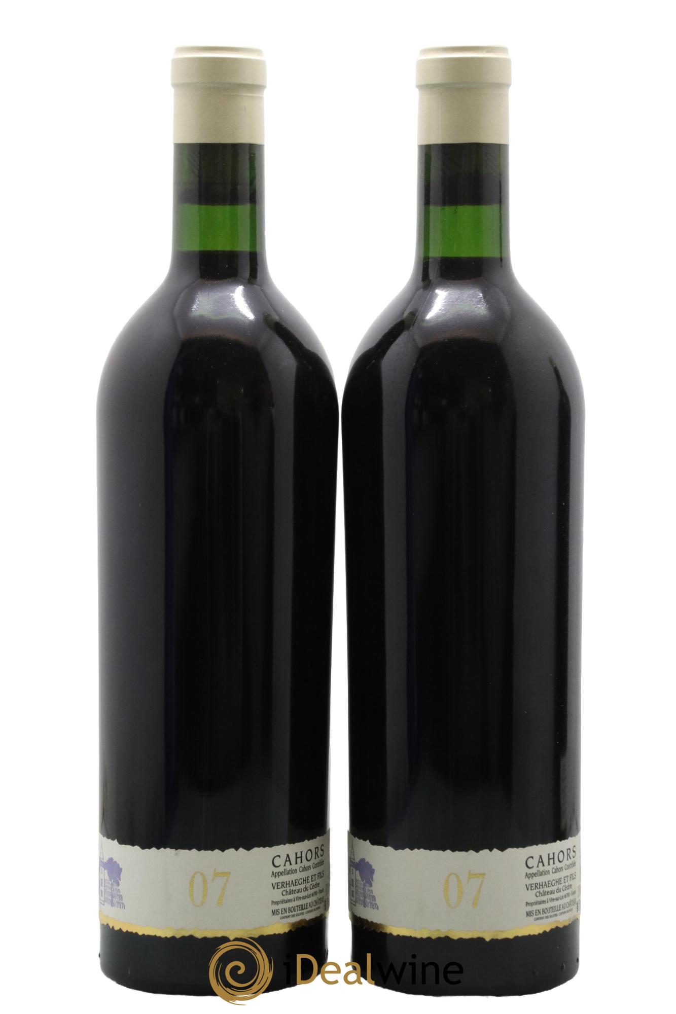Cahors Château du Cèdre GC Pascal et Jean-Marc Verhaeghe 2007 - Posten von 2 Flaschen - 1
