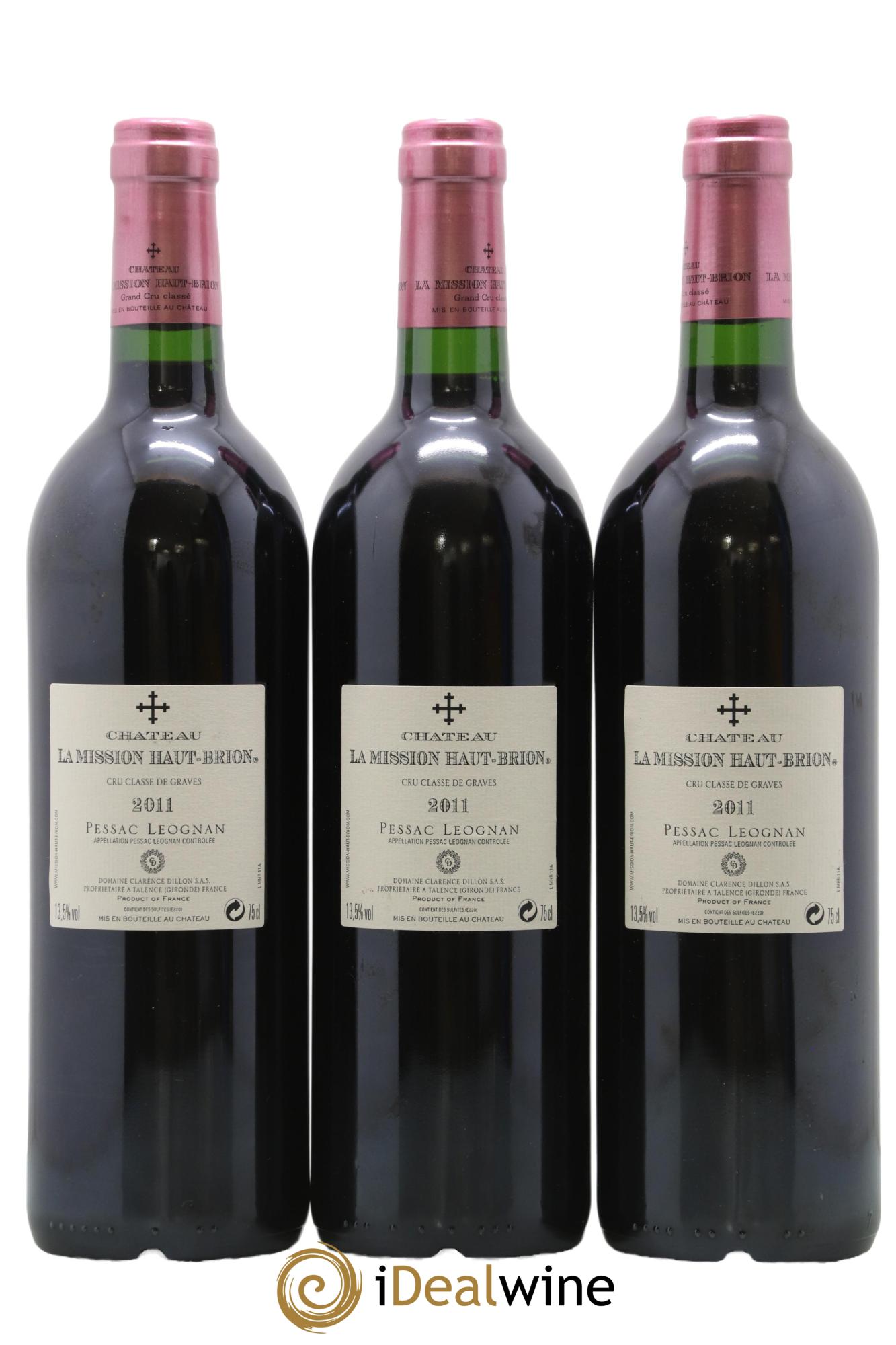 Château la Mission Haut-Brion Cru Classé de Graves 2011 - Lot de 3 bouteilles - 1