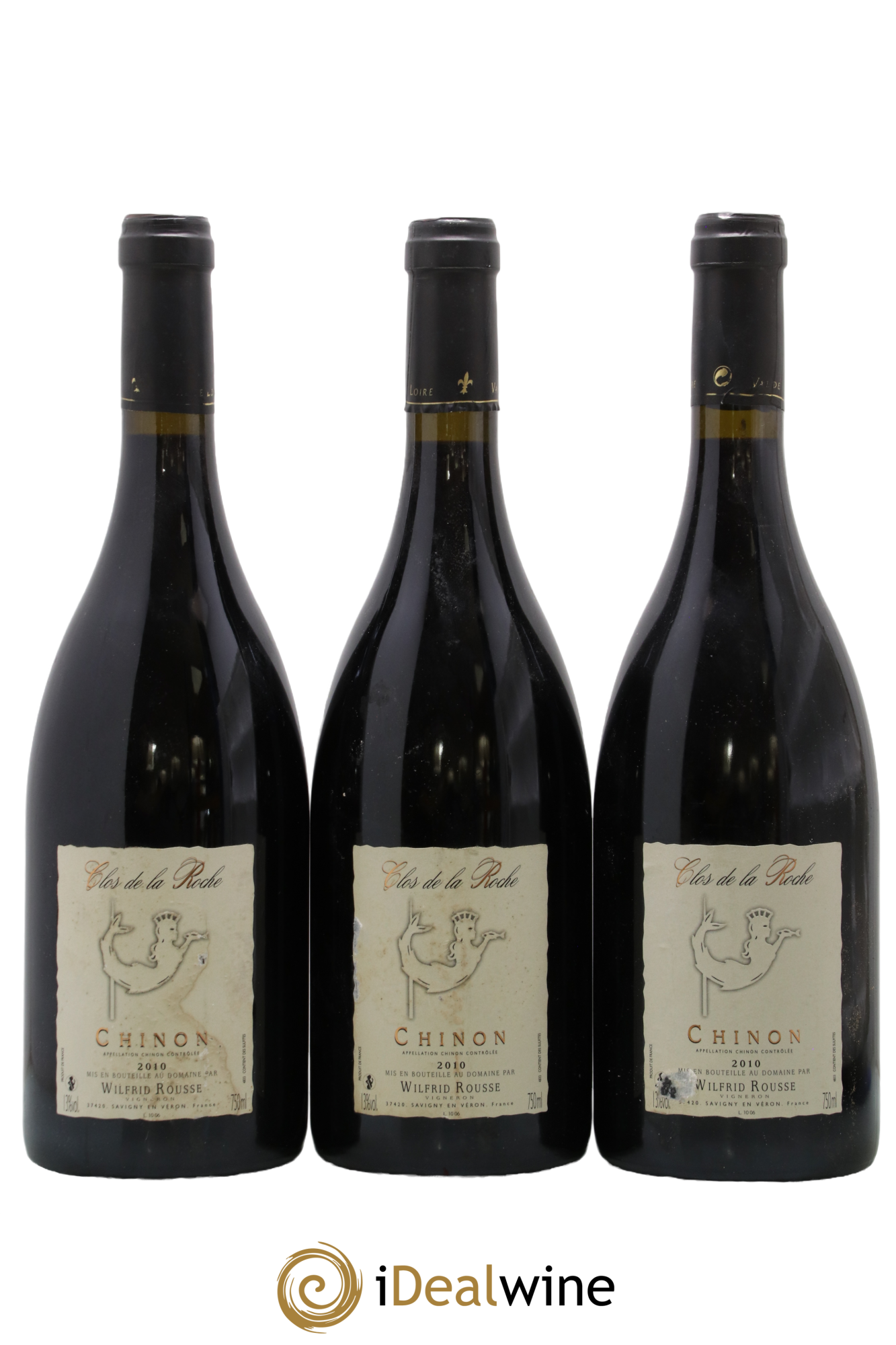 Chinon Clos De La Roche Wilfried Rousse 2010 - Lot de 3 bouteilles - 0