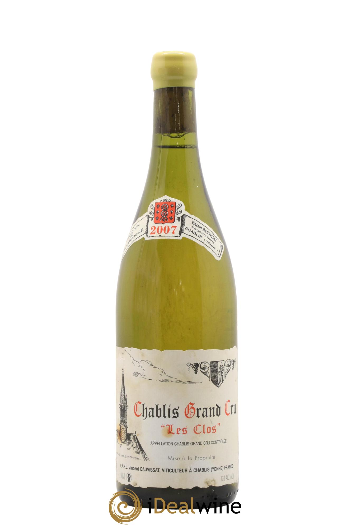 Chablis Grand Cru Les Clos Vincent Dauvissat (Domaine) 2007 - Lot de 1 bouteille - 0