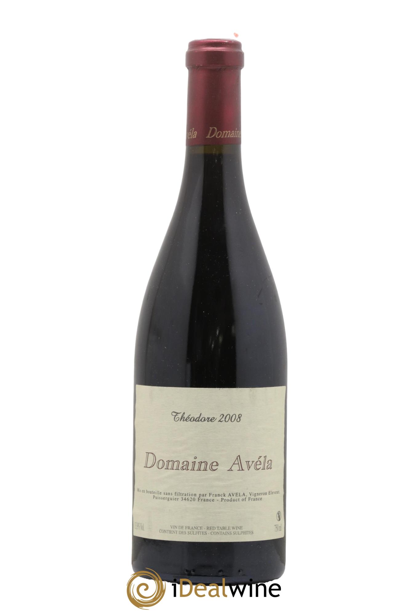Vin de France Théodore Avéla 2008 - Lot de 1 bouteille - 0