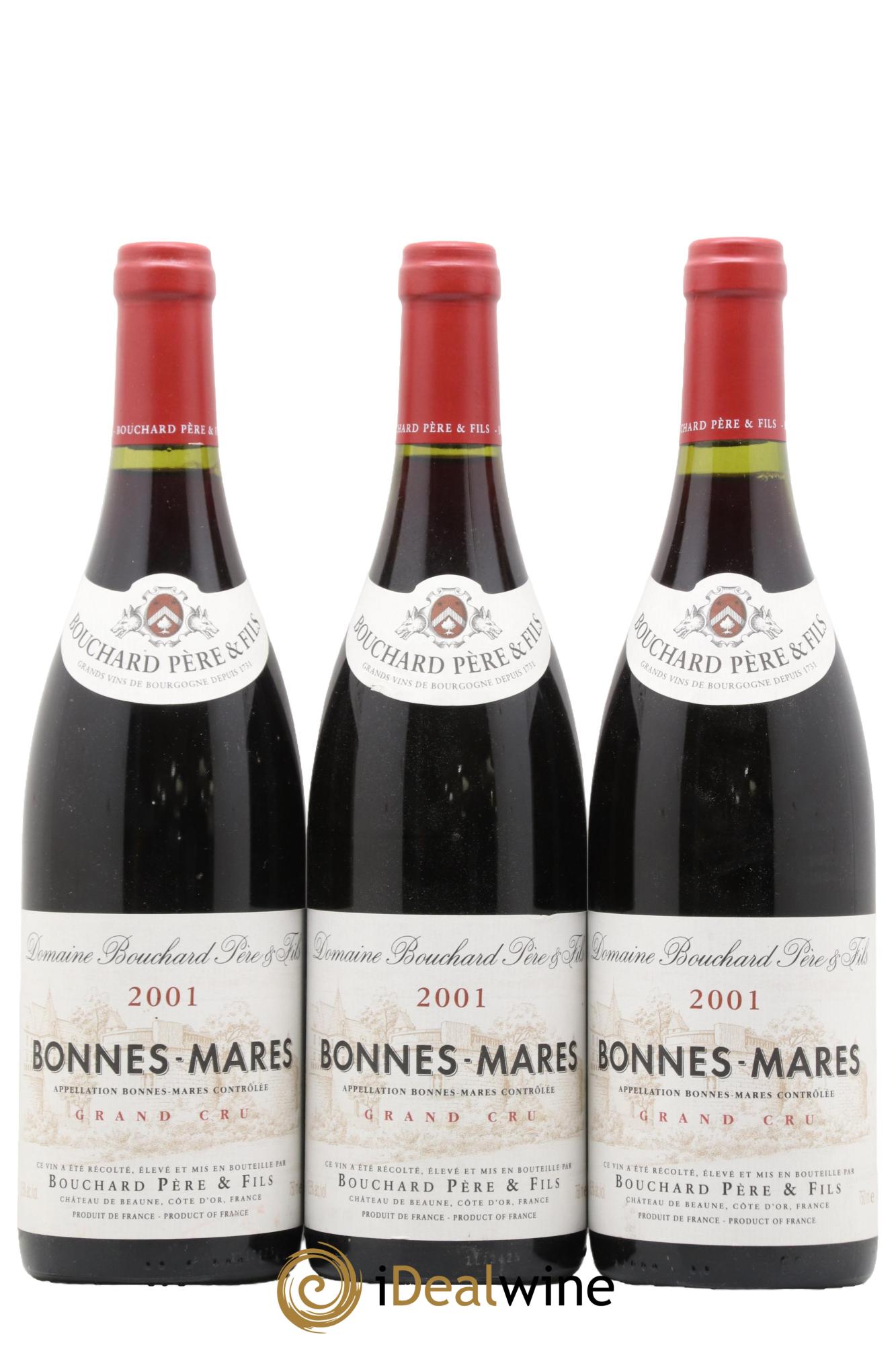 Bonnes-Mares Grand Cru Bouchard Père & Fils 2001 - Posten von 3 Flaschen - 0