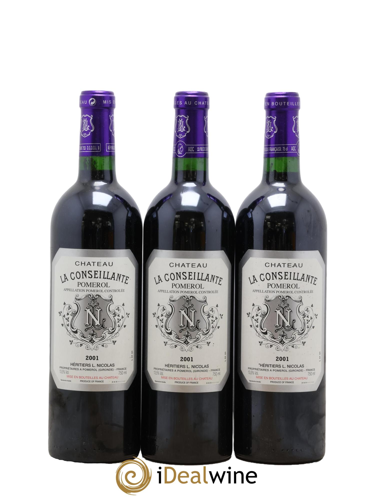 Château la Conseillante 2001 - Posten von 3 Flaschen - 0