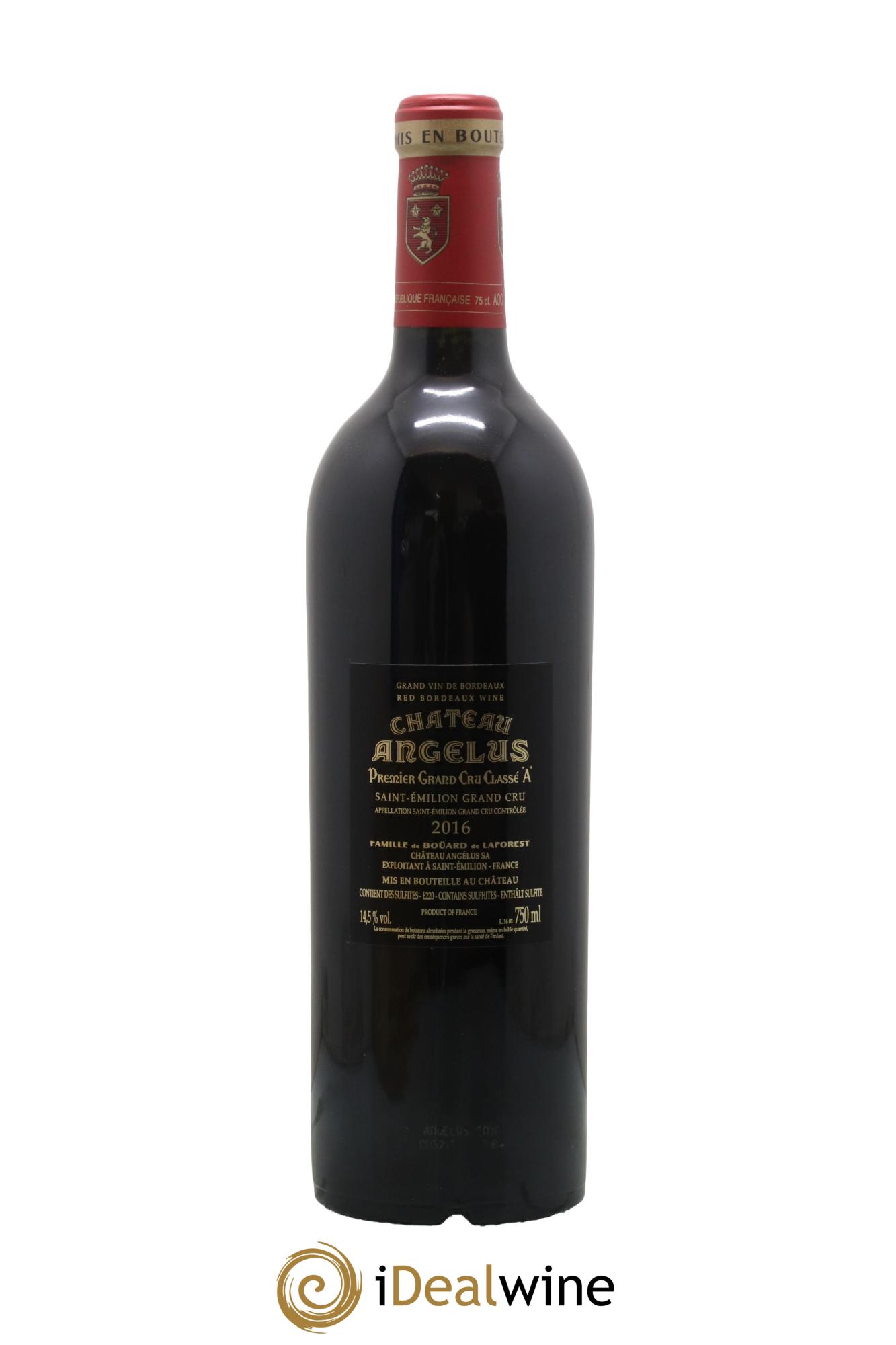 Château Angélus 1er Grand Cru Classé A 2016 - Lot of 1 bottle - 2