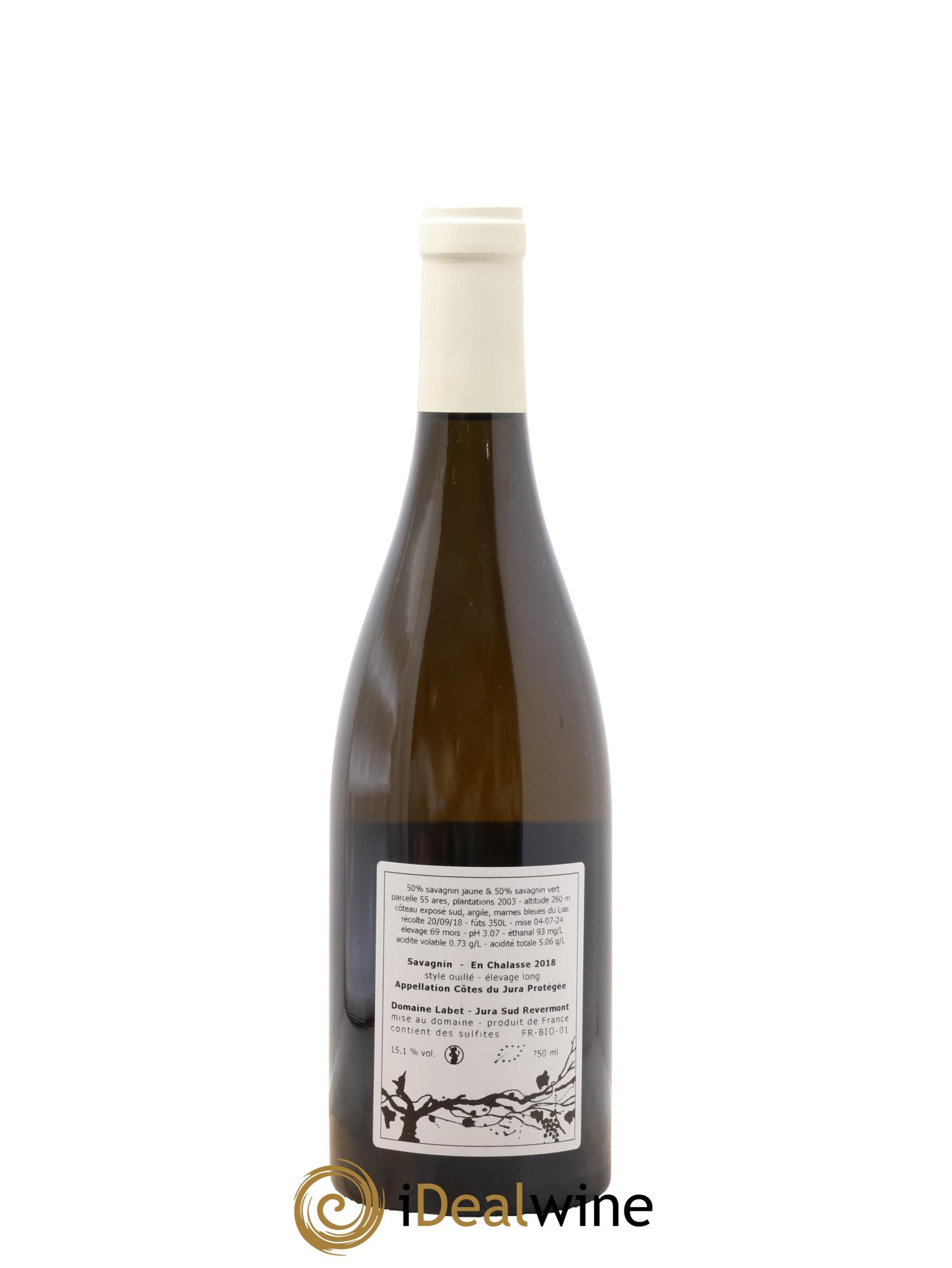 Côtes du Jura Savagnin en Chalasse Elevage Long Romain - Julien  - Charline Labet 2018 - Lotto di 1 bottiglia - 1