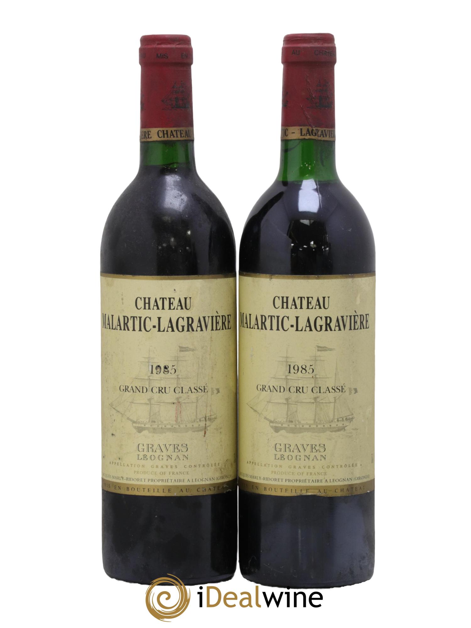 Château Malartic-Lagravière Cru Classé de Graves 1985 - Lot of 2 bottles - 0