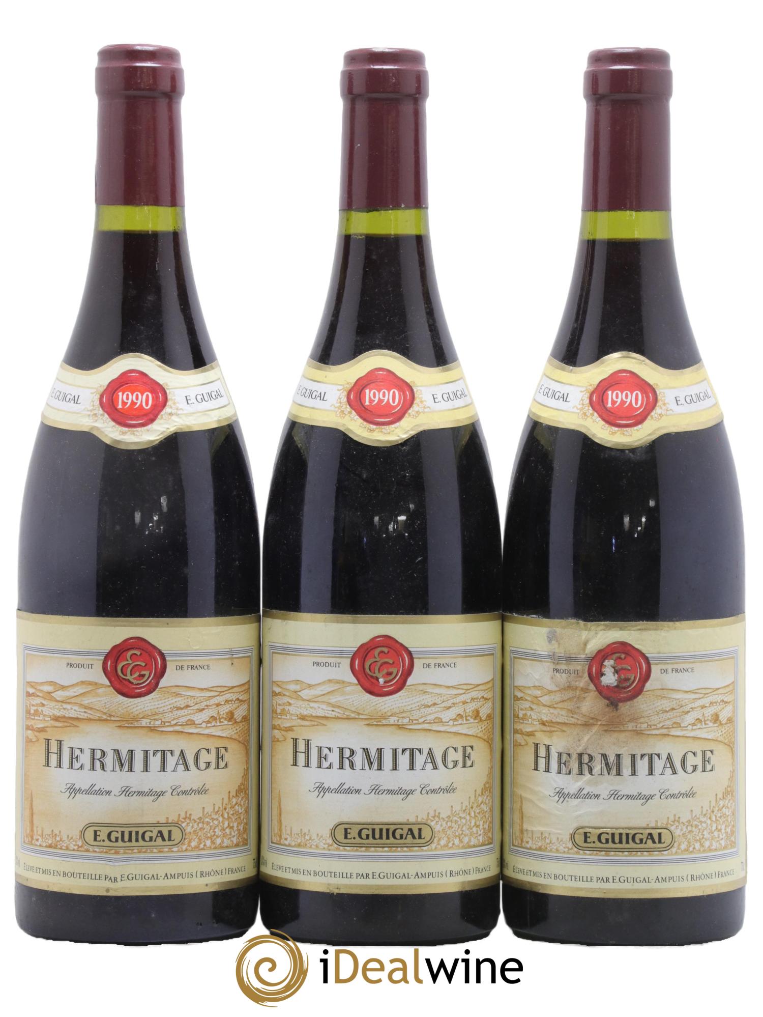 Hermitage Guigal 1990 - Posten von 3 Flaschen - 0