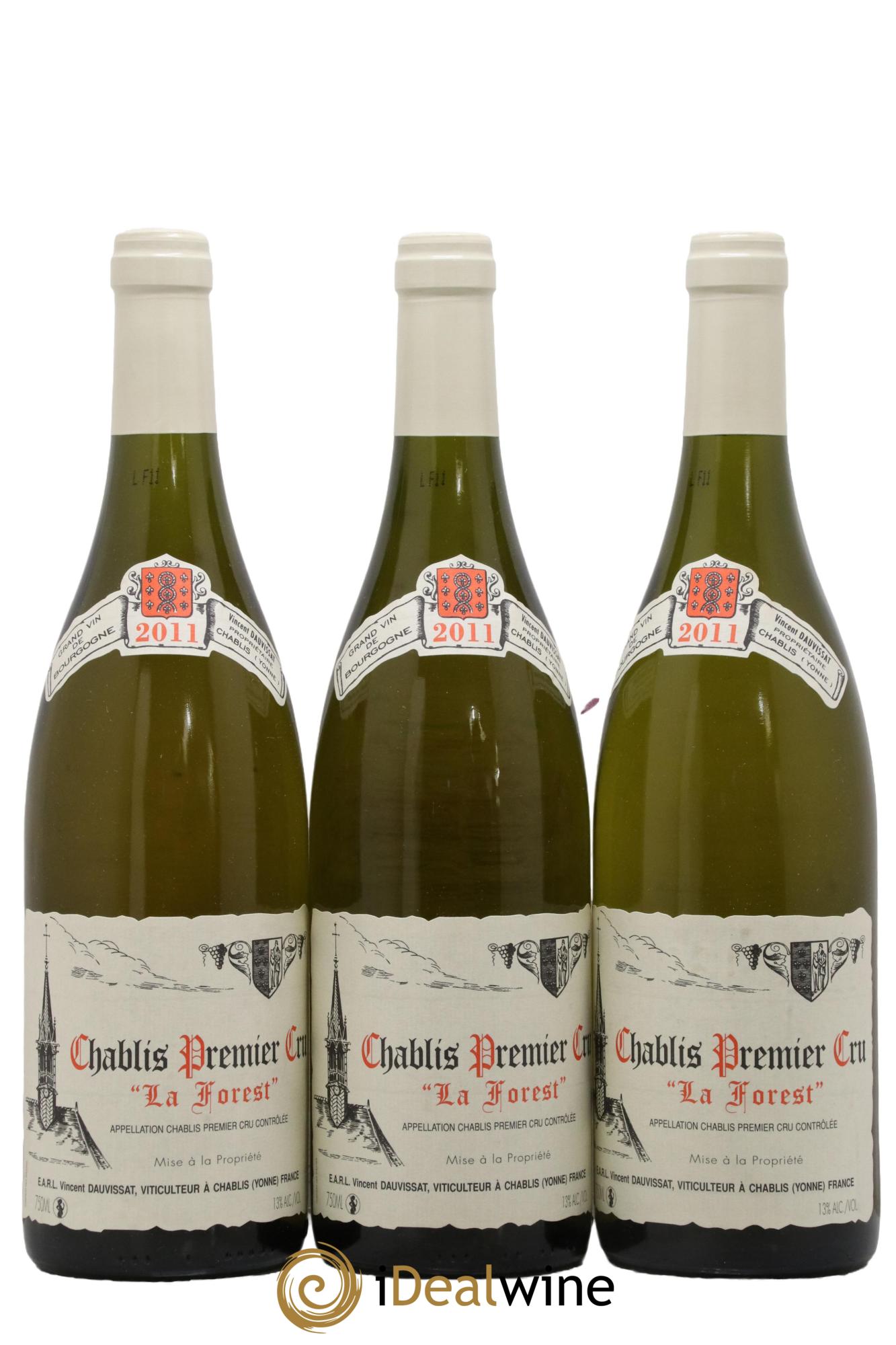 Chablis 1er Cru La Forest Vincent Dauvissat (Domaine) 2011 - Lot de 3 bouteilles - 0