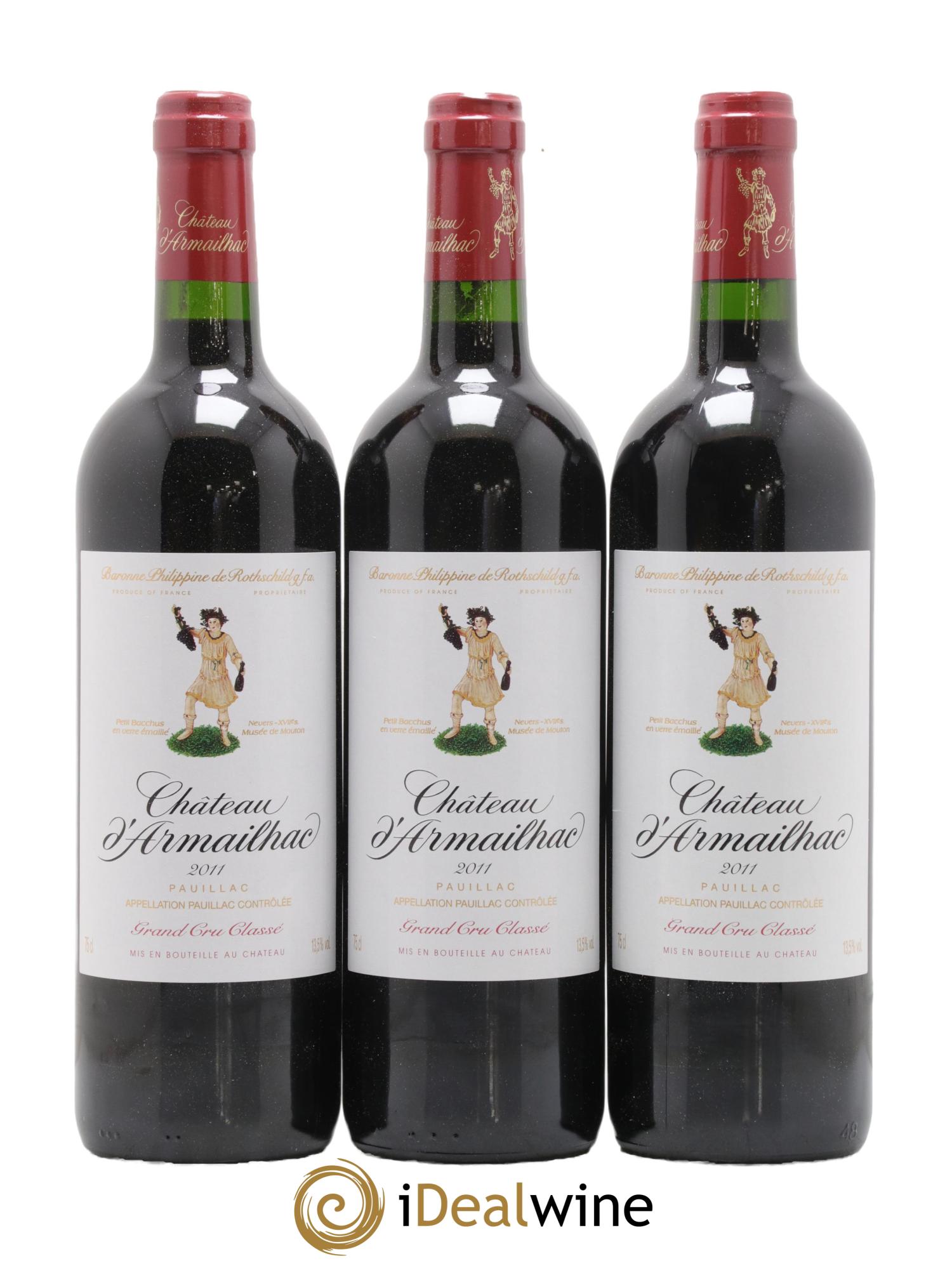 Château d' Armailhac - Mouton Baron(ne) Philippe 5ème Grand Cru Classé 2011 - Lot of 12 bottles - 1