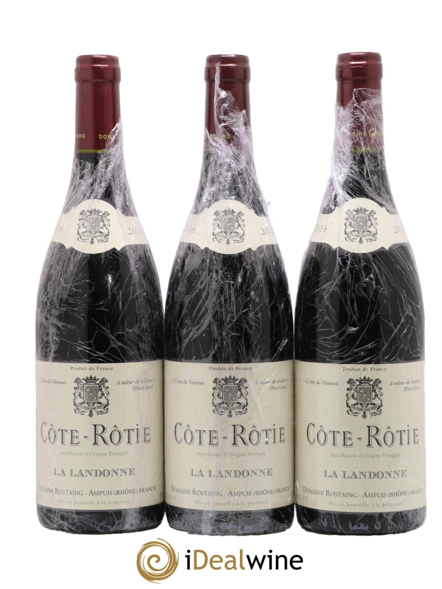 Côte-Rôtie La Landonne René Rostaing 2016 - Lotto di 3 bottiglie - 0