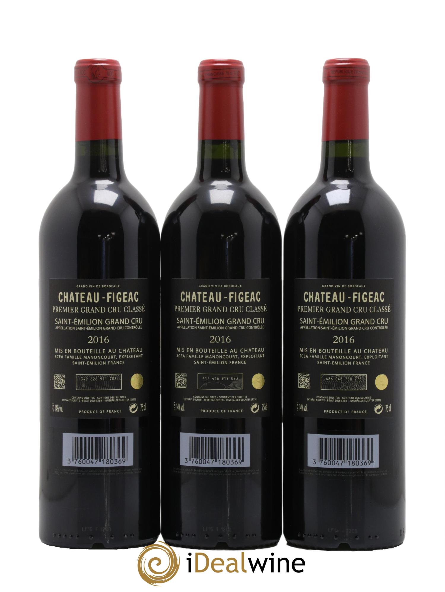 Château Figeac 1er Grand Cru Classé A 2016 - Lot de 6 bouteilles - 2