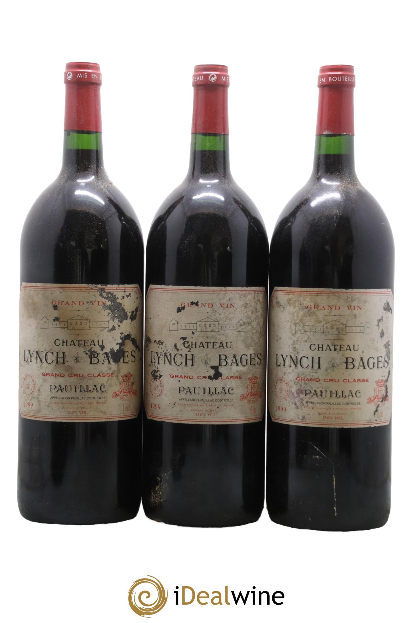 Château Lynch Bages 5ème Grand Cru Classé 1999 - Lotto di 3 magnum - 0