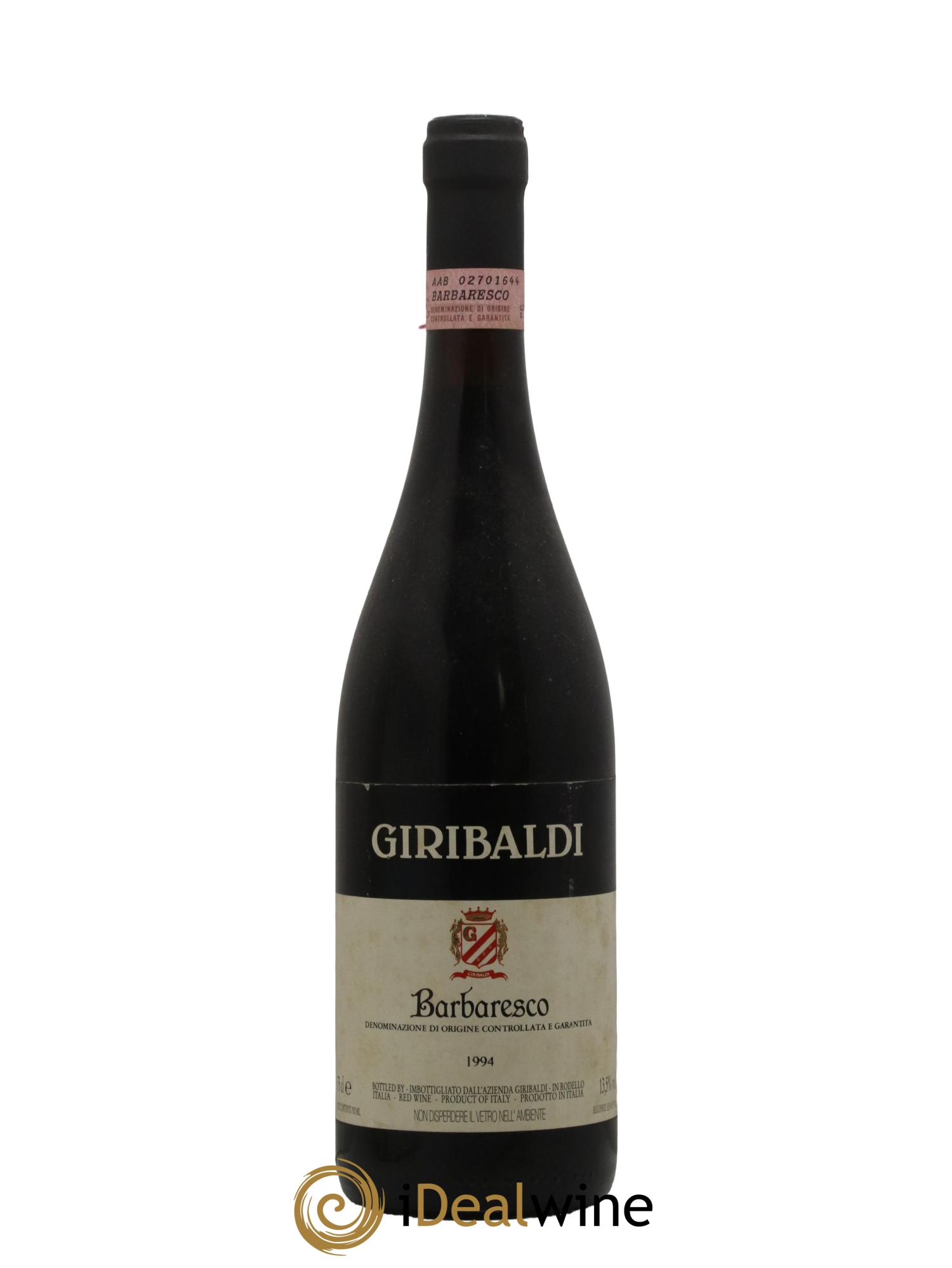 Barbaresco DOCG Giribaldi 1994 - Posten von 1 Flasche - 0