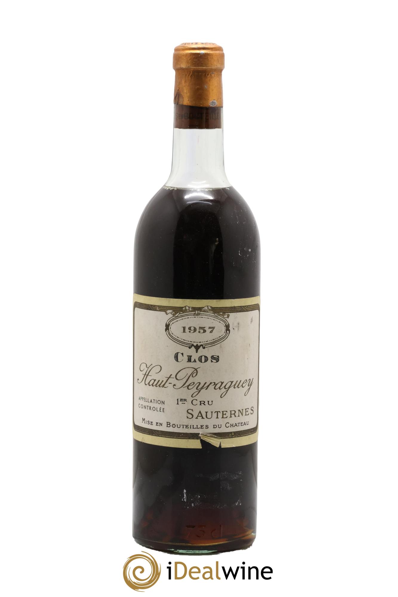 Clos Haut-Peyraguey 1er Grand Cru Classé 1957 - Lot de 1 bouteille - 0