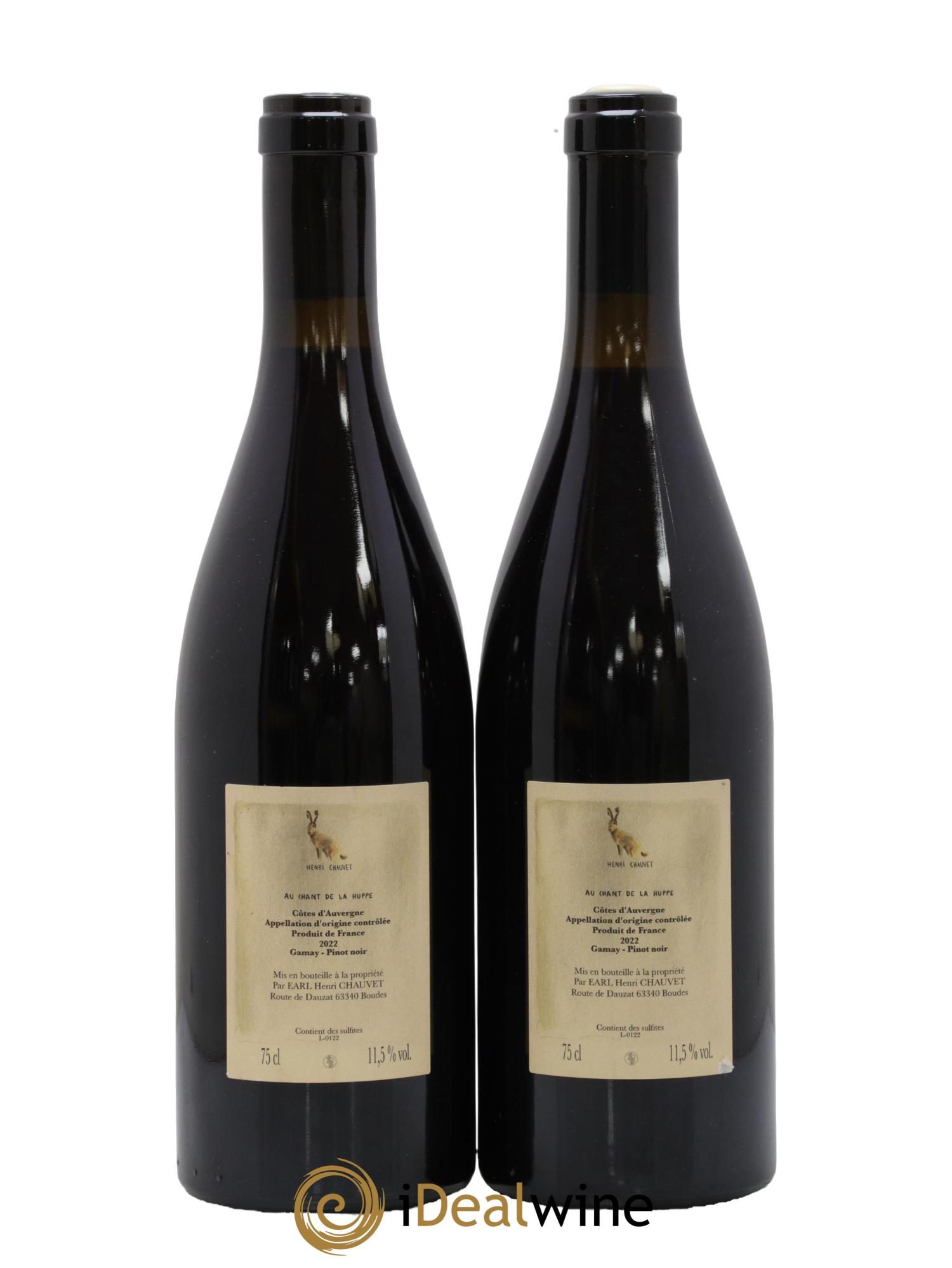 Côtes d'Auvergne Au Chant de la Huppe Henri Chauvet 2022 - Lot de 2 bouteilles - 1