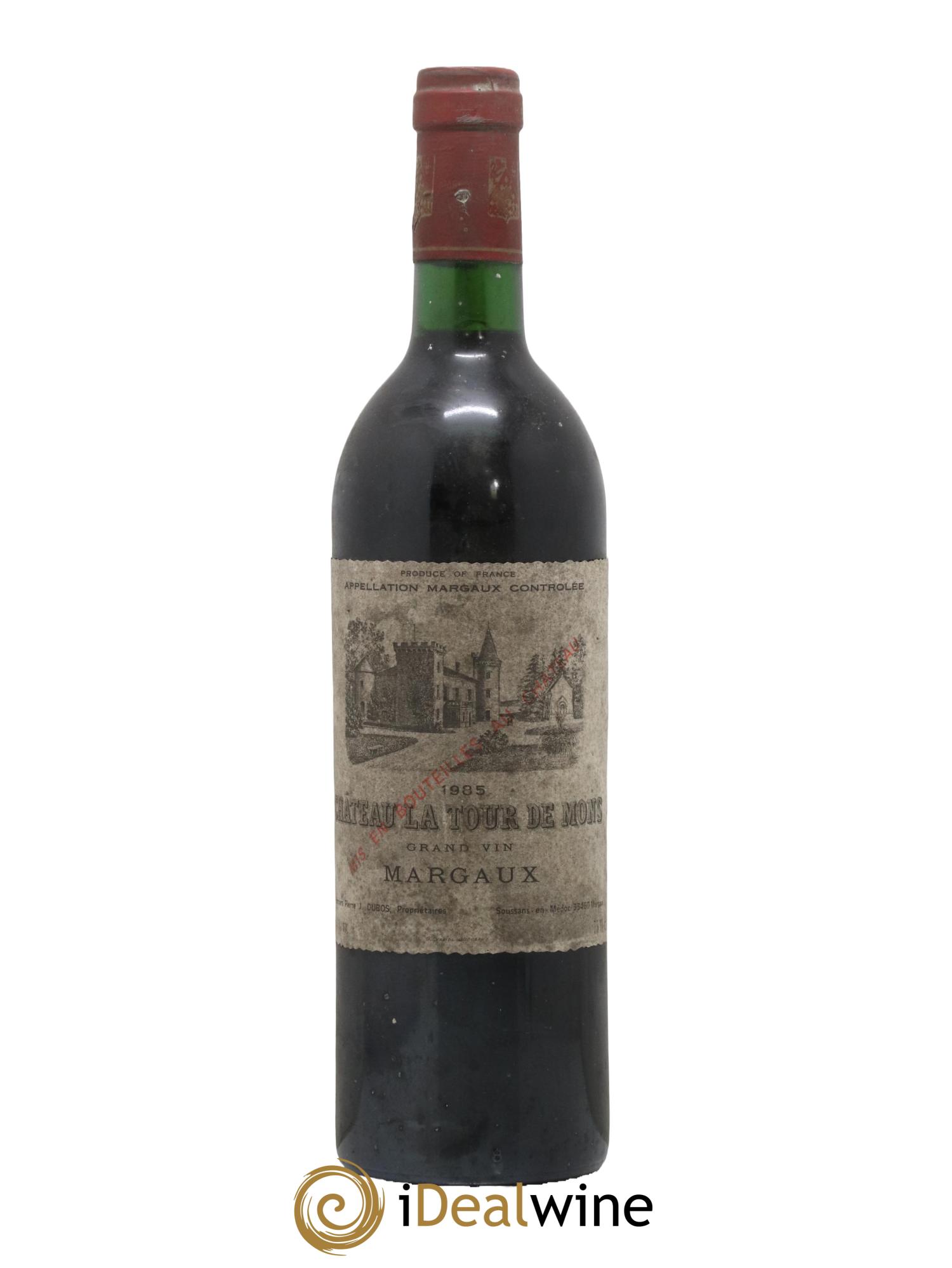 Château la Tour de Mons Cru Bourgeois 1985 - Lot de 1 bouteille - 0