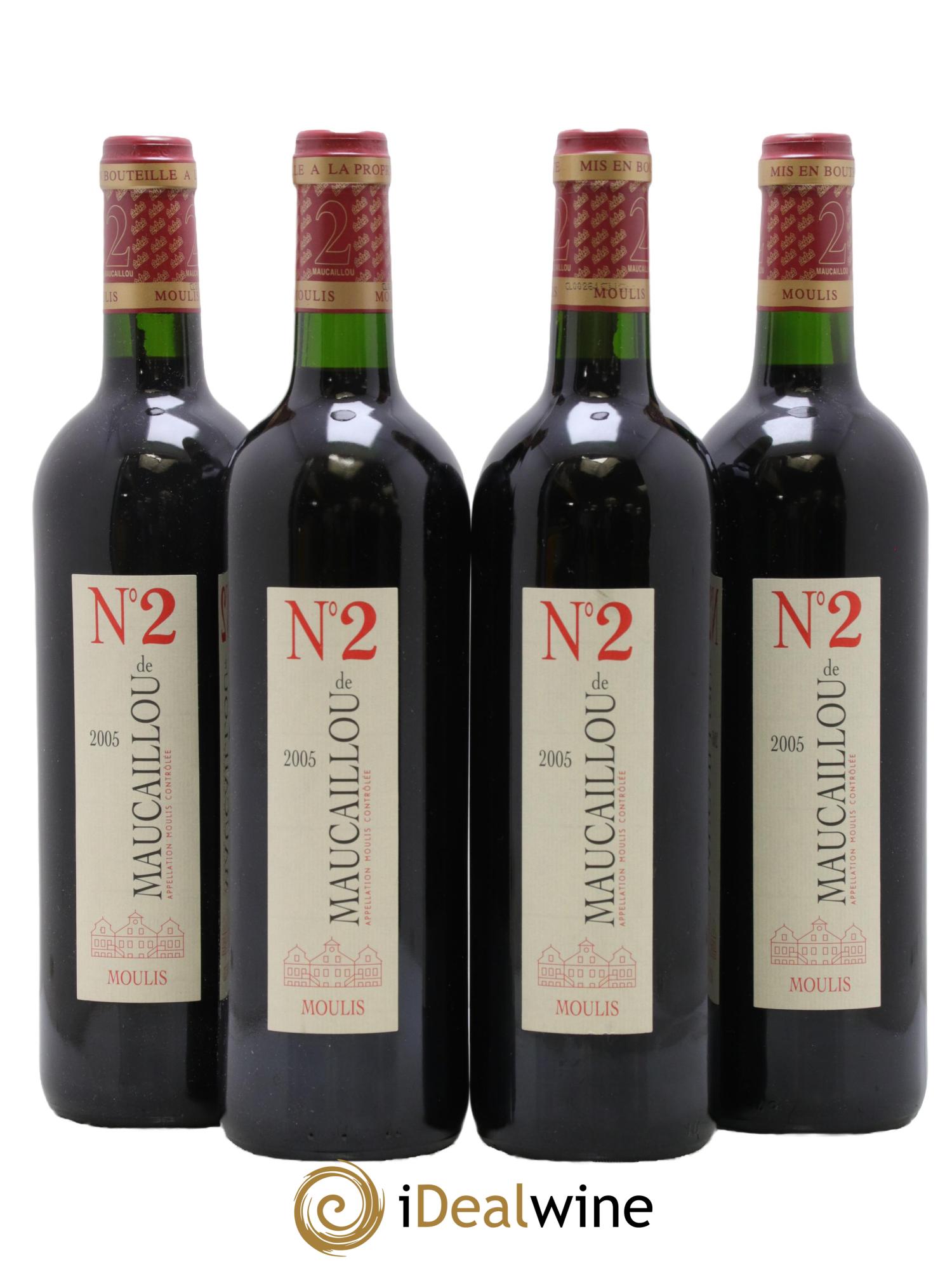 Moulis en Médoc N°2 De Maucaillou 2005 - Lot de 4 bouteilles - 0