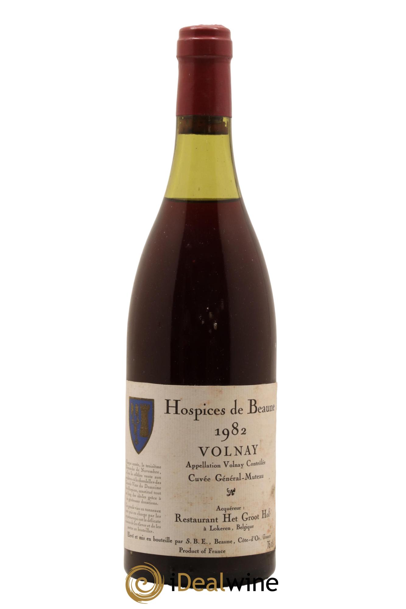 Volnay Cuvée Général Muteau Hospices de Beaune 1982 - Lot de 1 bouteille - 0