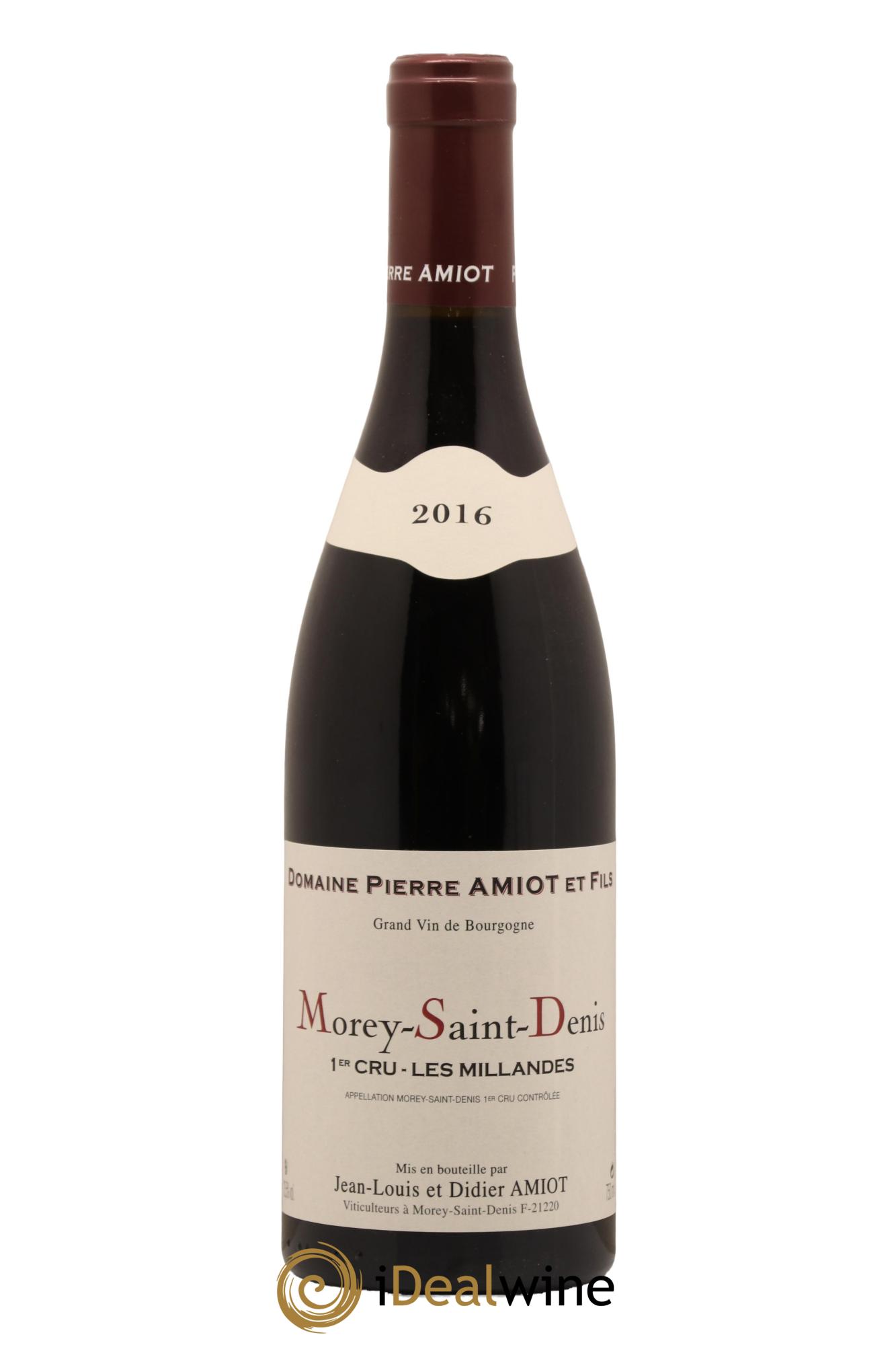 Morey-Saint-Denis 1er Cru Les Millandes Domaine Amiot Pere Et Fils 2016 - Lot de 1 bouteille - 0