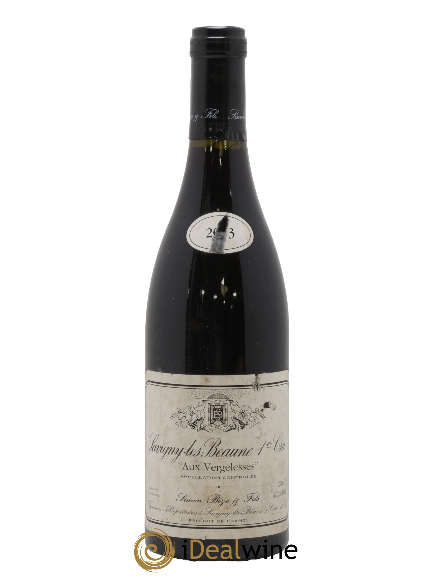 Savigny-lès-Beaune 1er Cru Aux Vergelesses Simon Bize & Fils 2003 - Lot de 1 bouteille - 0