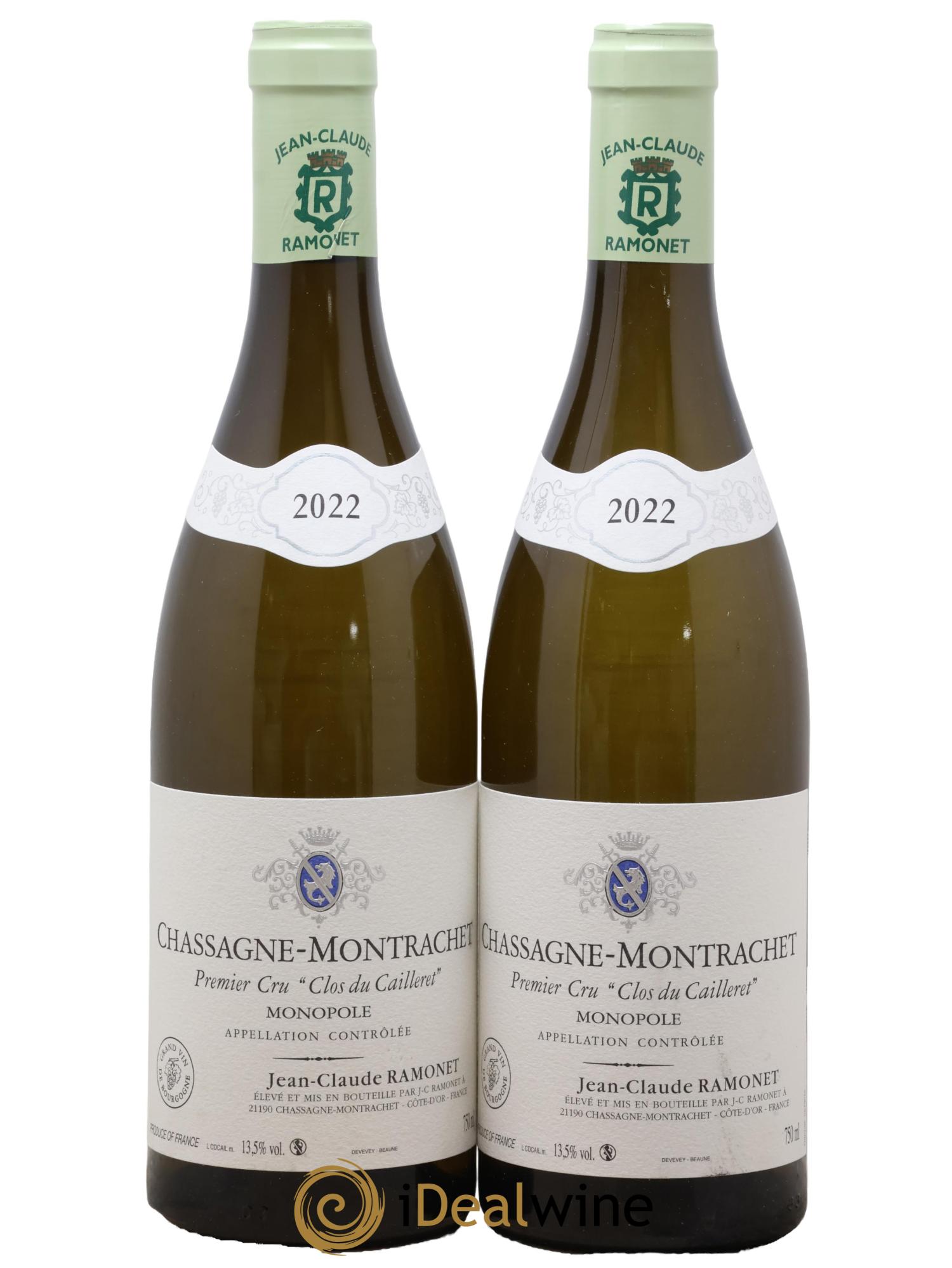 Chassagne-Montrachet 1er Cru Clos du Cailleret Ramonet (Domaine) 2022 - Lot of 2 bottles - 0