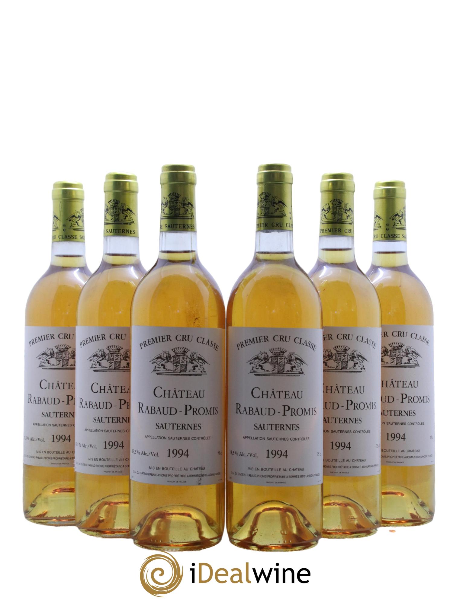 Château Rabaud Promis 1er Grand Cru Classé 1994 - Lotto di 6 bottiglie - 0