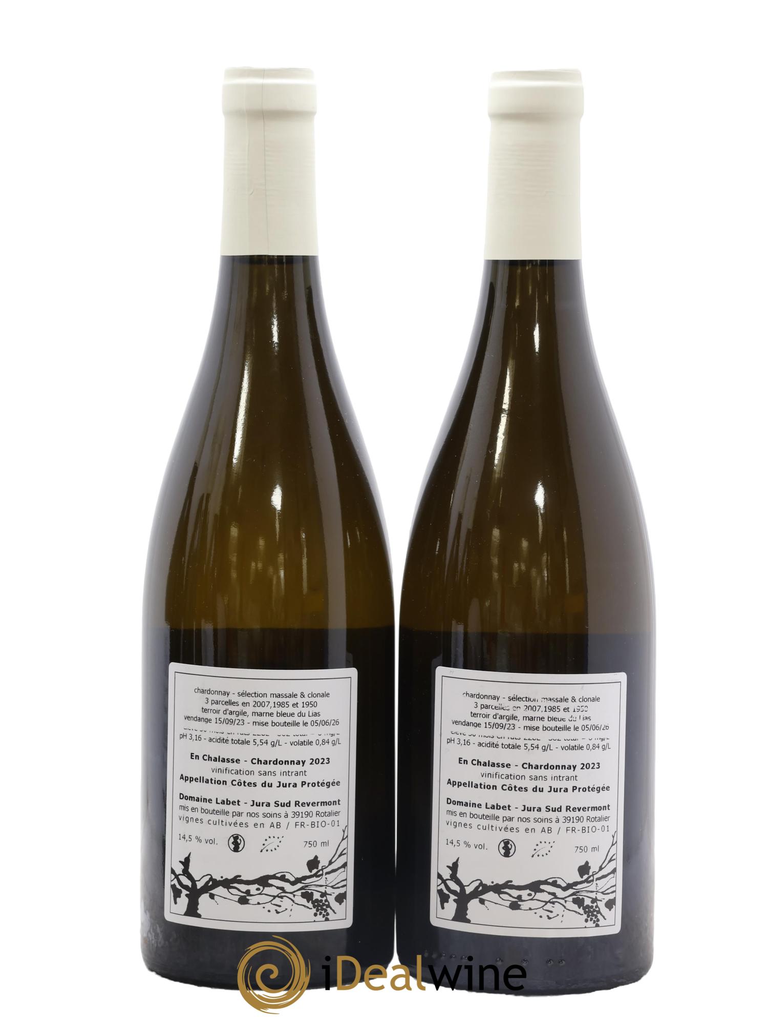 Côtes du Jura Chardonnay En Chalasse Romain - Julien  - Charline Labet 2023 - Lot of 2 bottles - 1