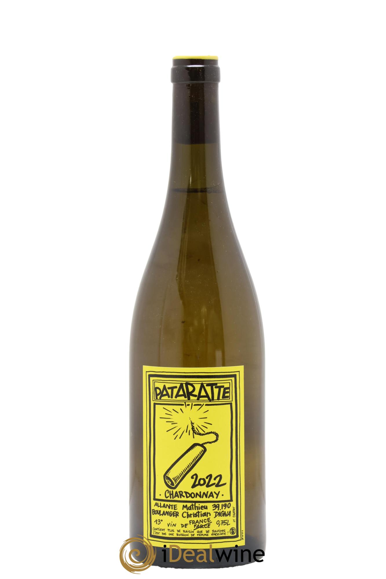 Vin de France Pataratte Chardonnay Allante Boulanger 2022 - Lot de 1 bouteille - 0