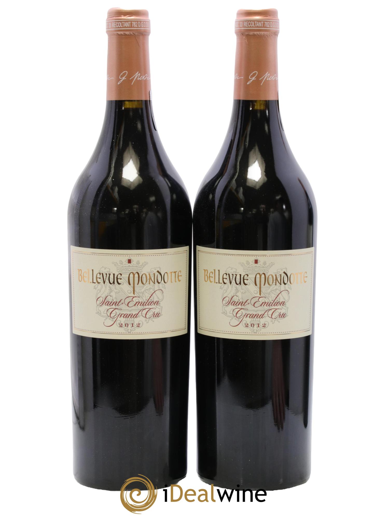 Château Bellevue Mondotte 2012 - Lot of 2 bottles - 0