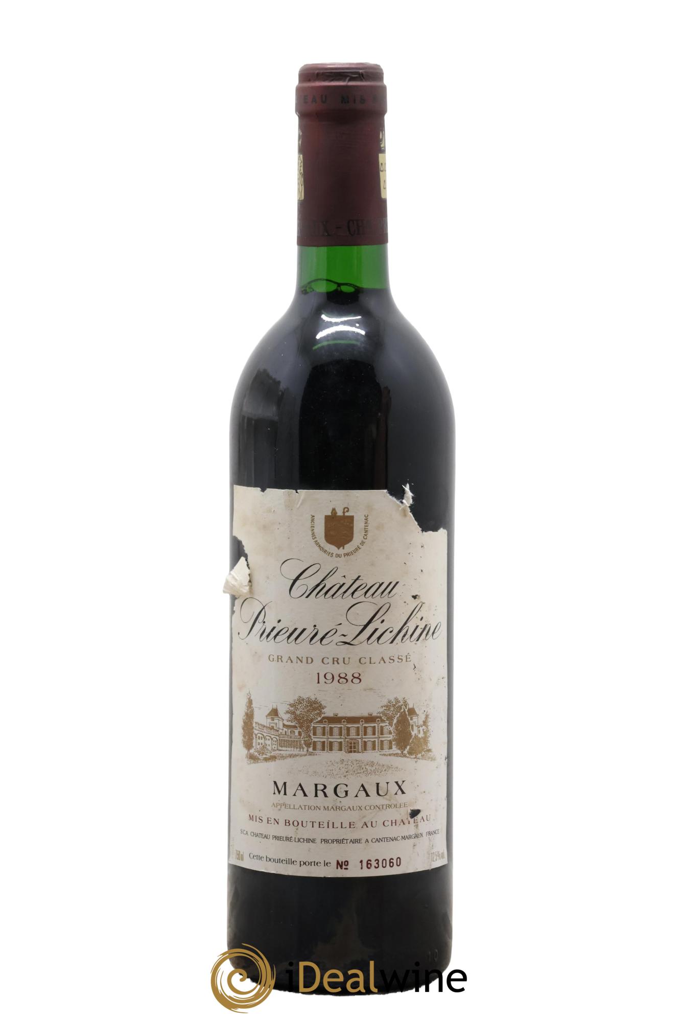 Château Prieuré Lichine 4ème Grand Cru Classé 1988 - Lot of 1 bottle - 0