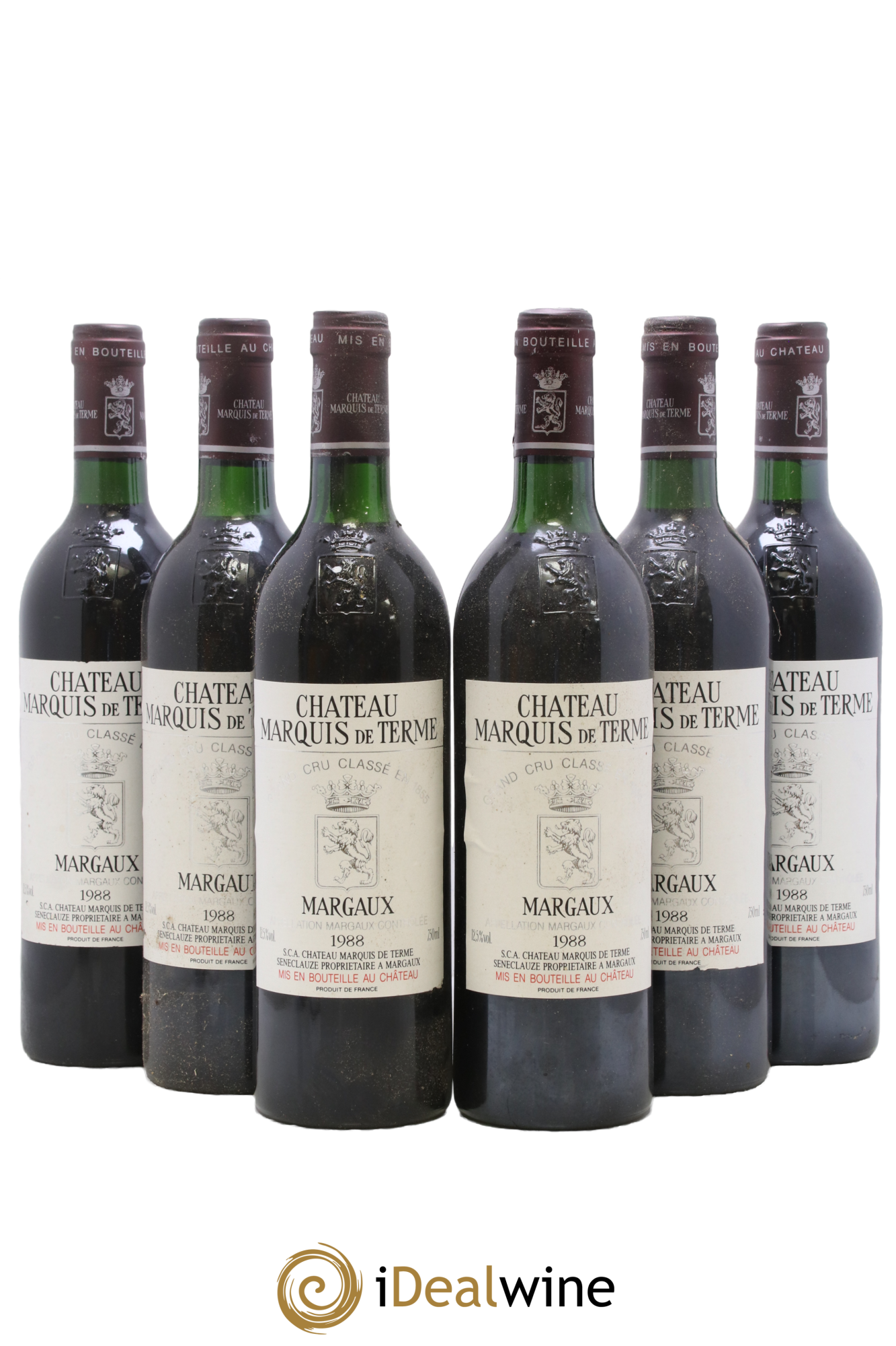 Château Marquis de Terme 4ème Grand Cru Classé 1988 - Lot de 6 bouteilles - 0