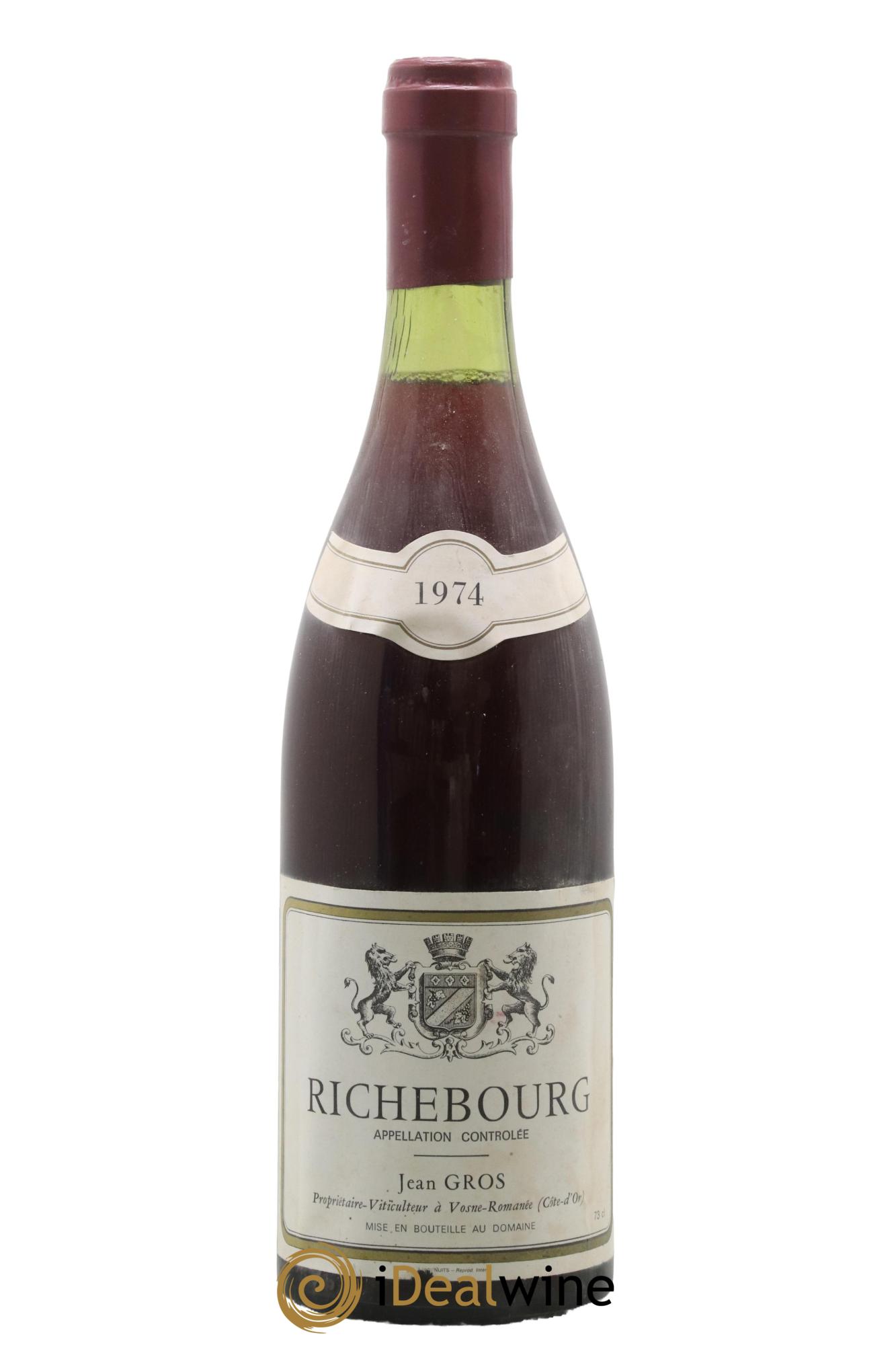 Richebourg Grand Cru Jean Gros 1974 - Lot de 1 bouteille - 0