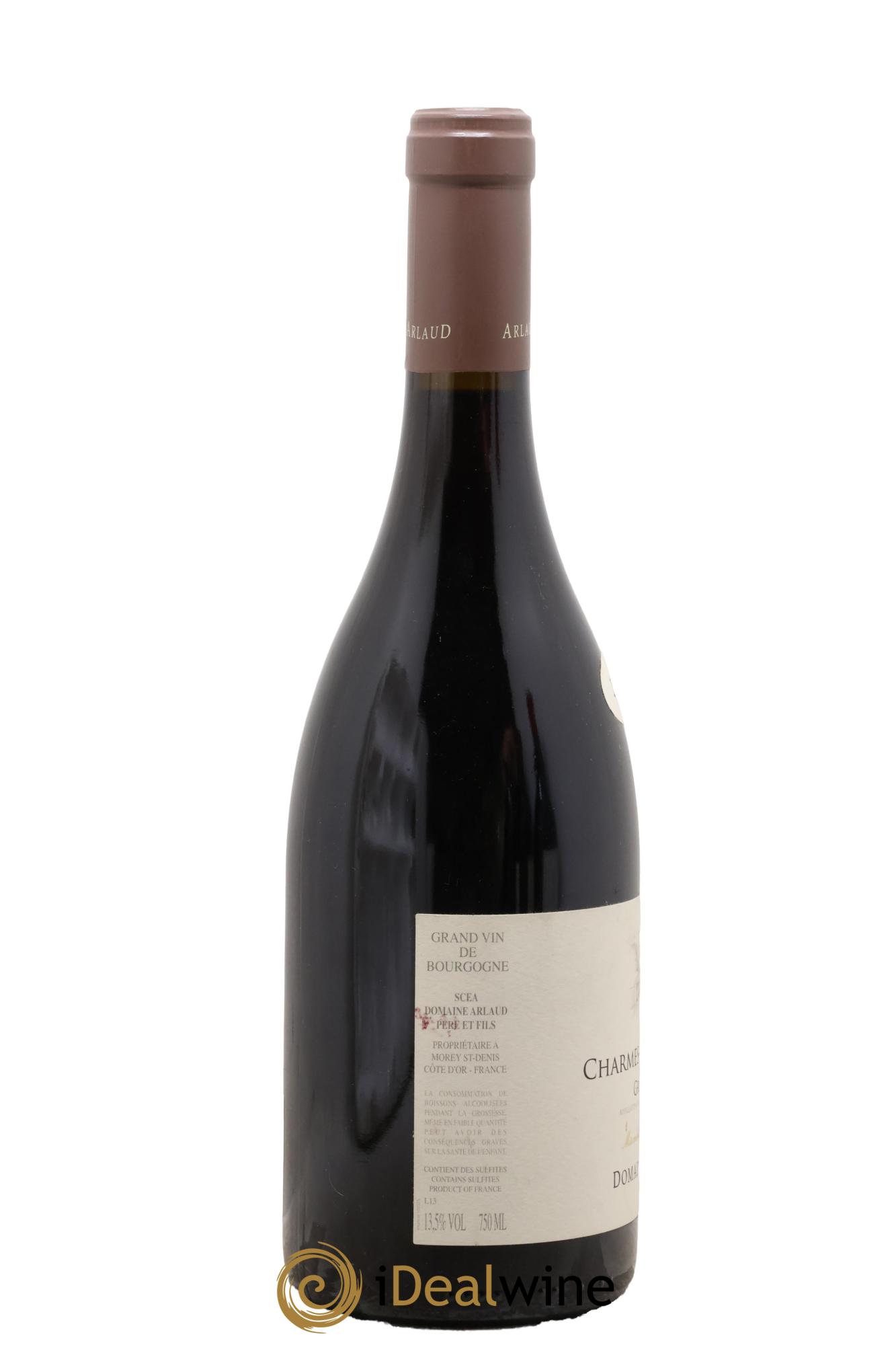 Charmes-Chambertin Grand Cru Arlaud 2010 - Lot de 1 bouteille - 1