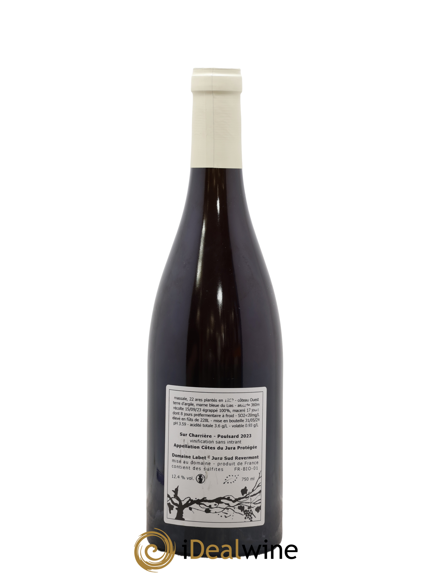 Côtes du Jura Poulsard Sur Charrière Romain - Julien - Charline Labet 2023 - Lot de 1 bouteille - 1