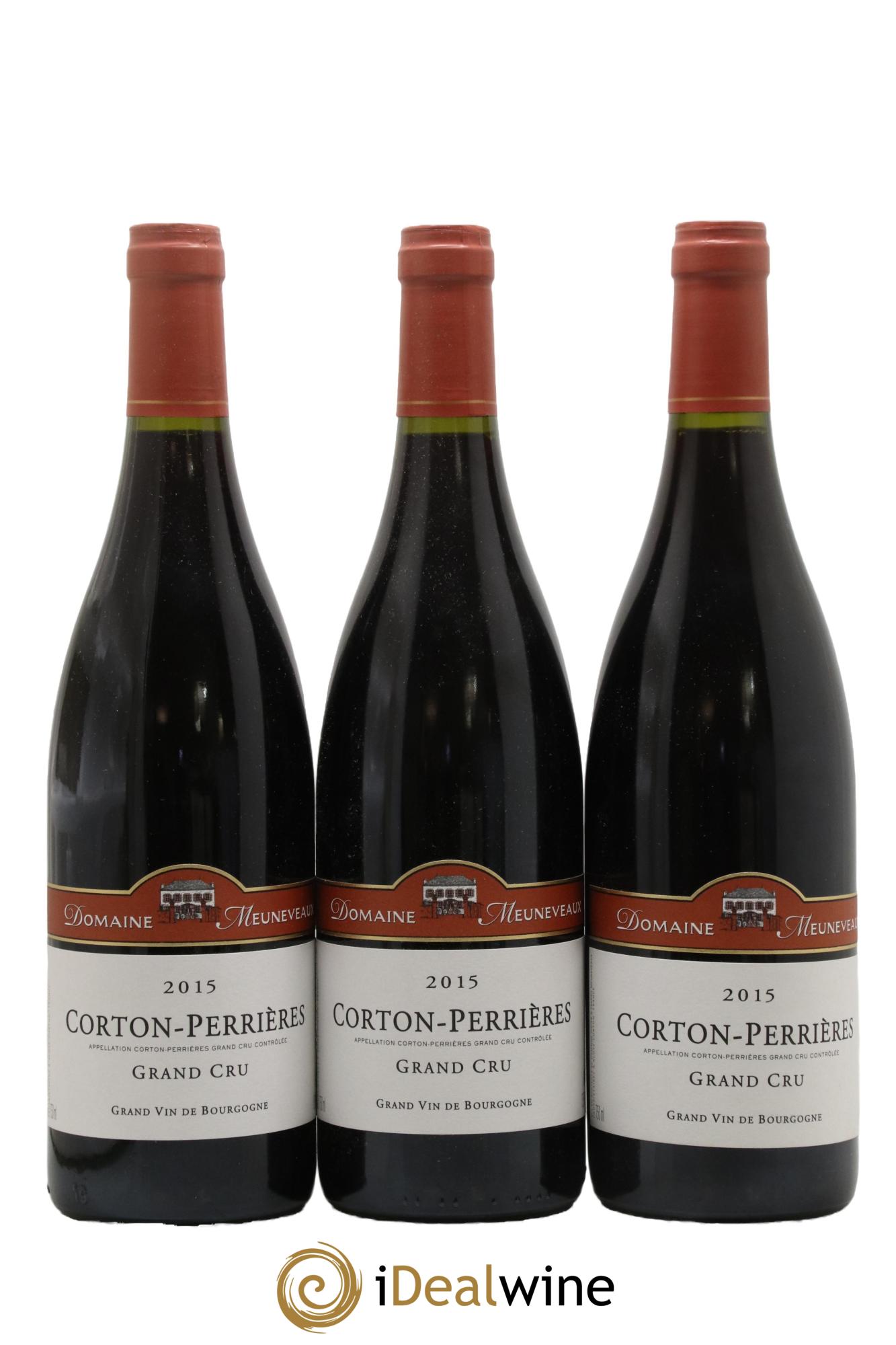 Corton Grand Cru Perrières Domaine Meuneveaux 2015 - Lot of 3 bottles - 0
