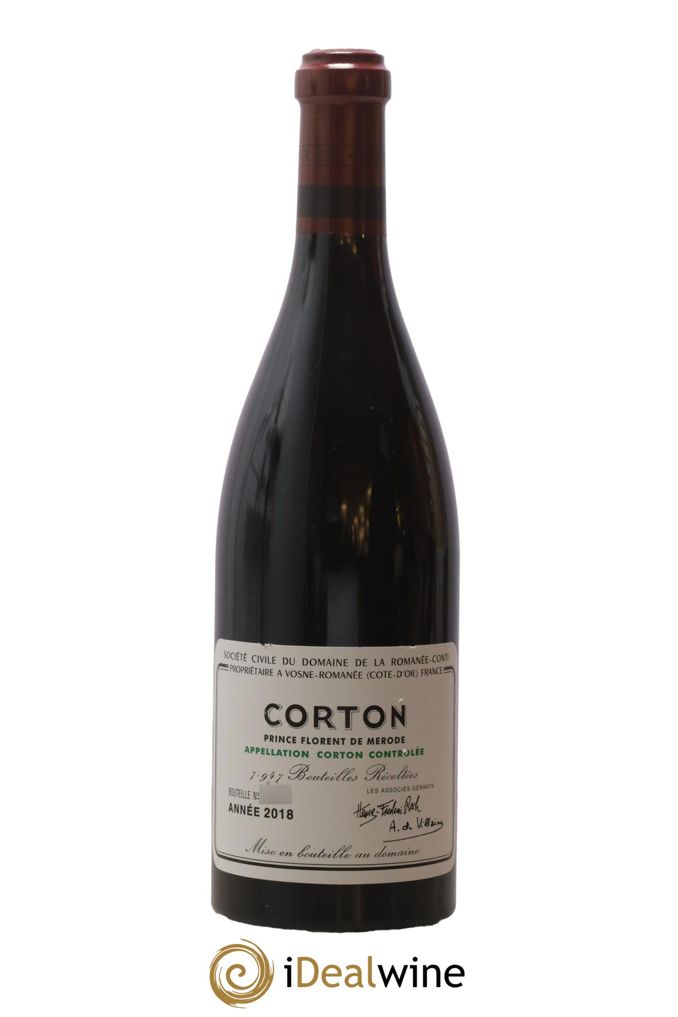 Corton Grand Cru Domaine de la Romanée-Conti 2018 - Lot de 1 bouteille - 0