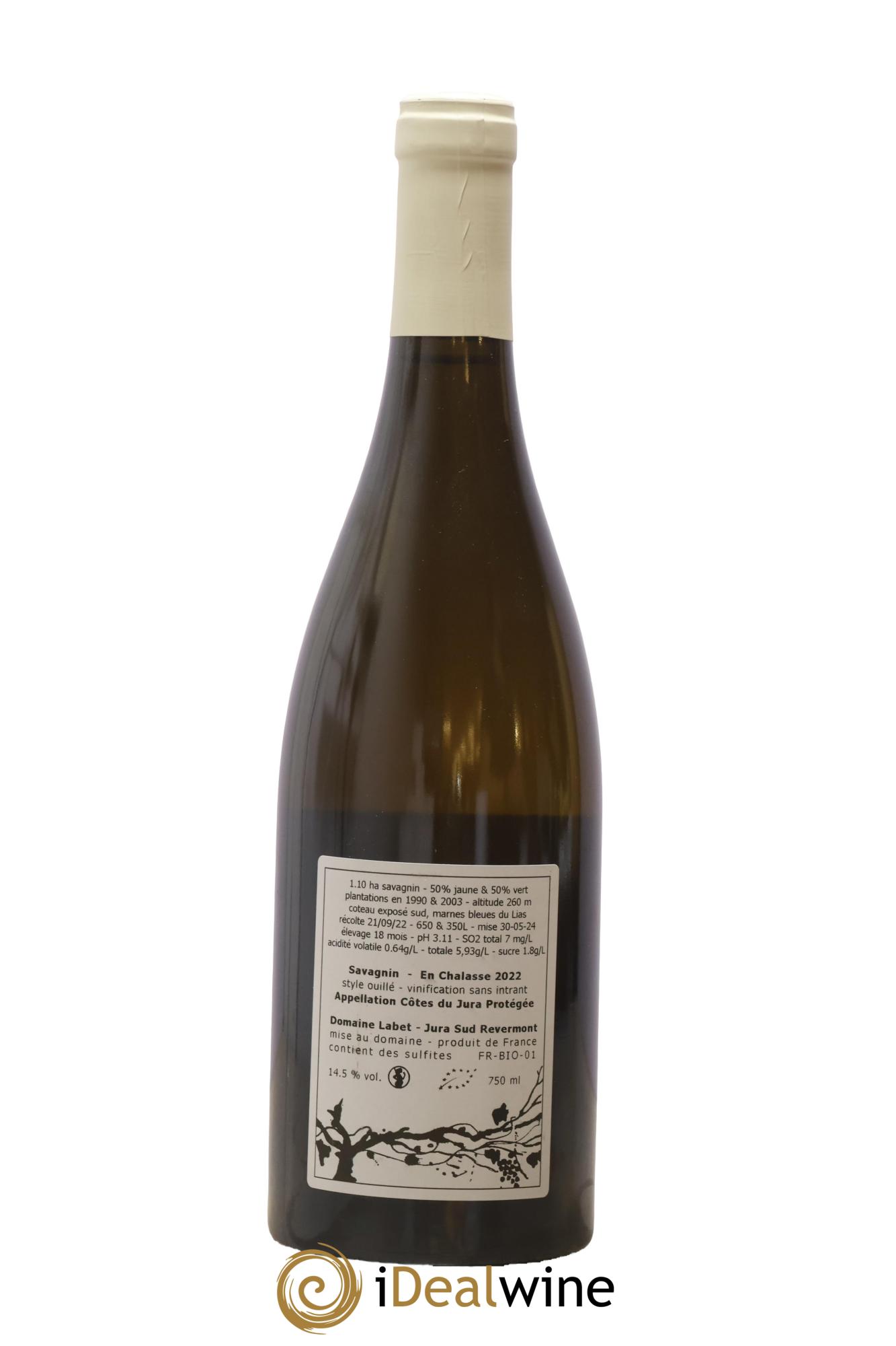 Côtes du Jura Savagnin en Chalasse Romain - Julien  - Charline Labet 2022 - Lotto di 1 bottiglia - 1