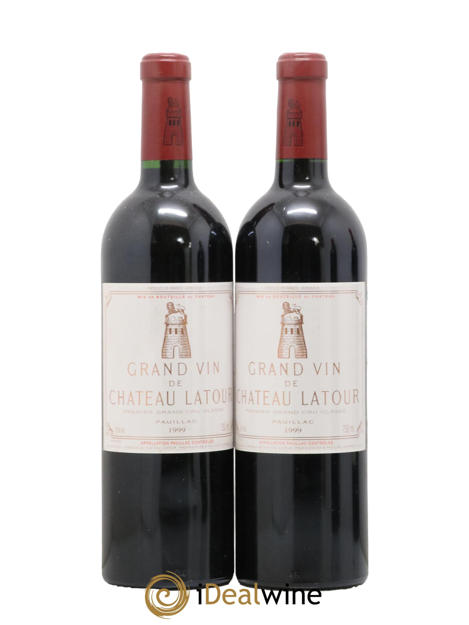 Caisse Primeurs 2 Mouton 2 Lafitte 2 Latour 2 Petrus 2 Cheval Blanc 2 Margaux 1999 - Lot de 12 bouteilles - 6