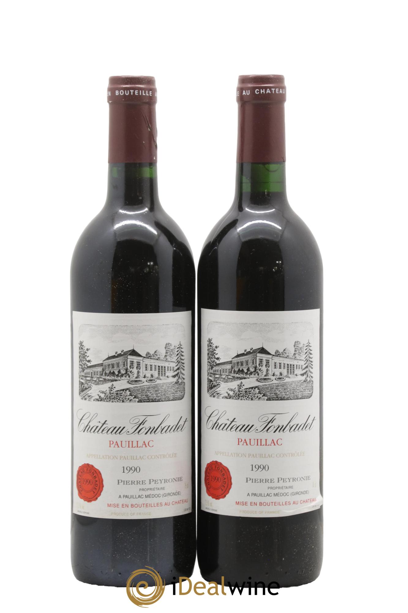 Château Fonbadet 1990 - Lot de 2 bouteilles - 0