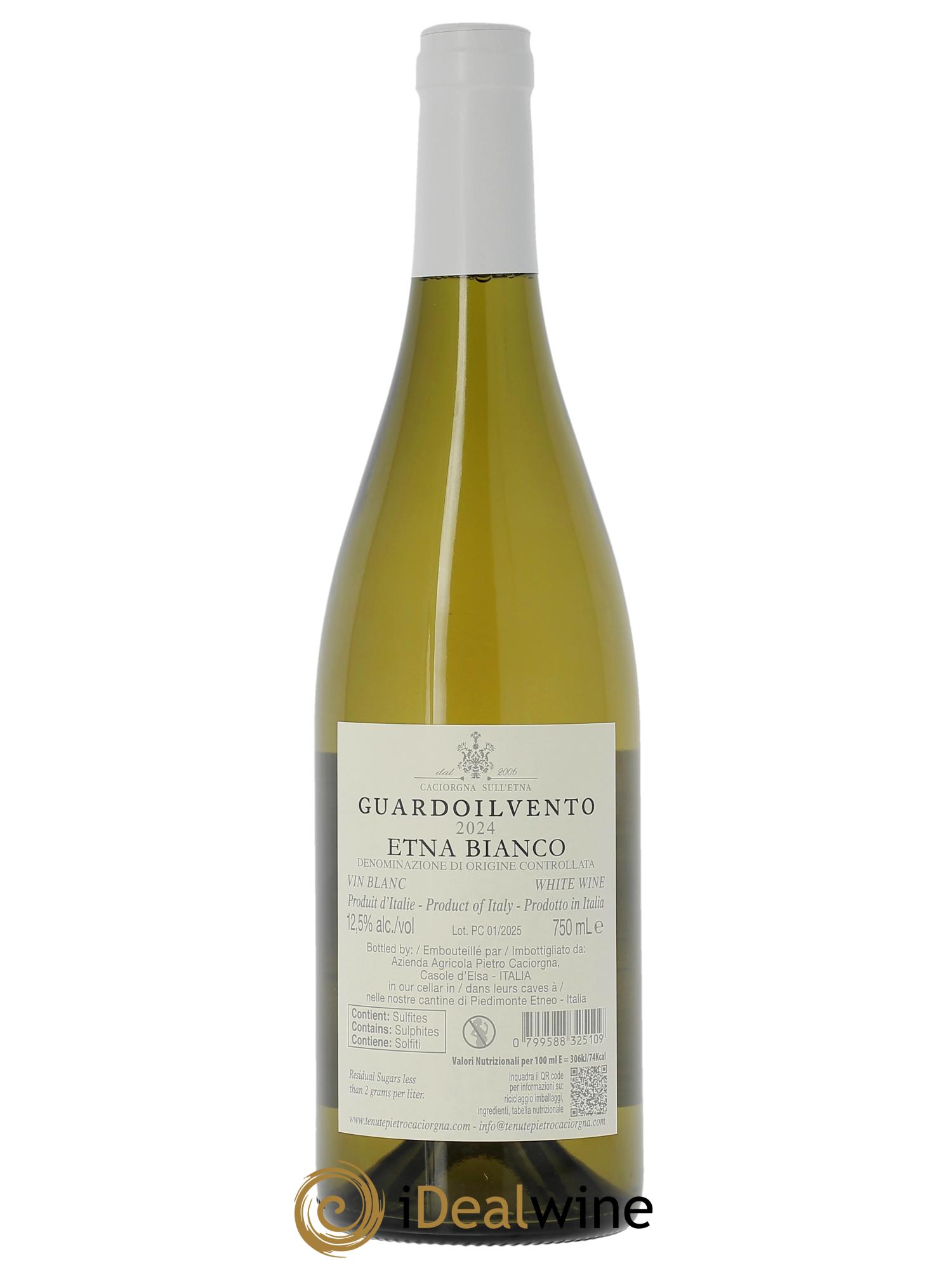 Etna Bianco DOC Azienda Agricola Pietro Caciorgna Guardoilvento  2024 - Lot de 1 bouteille - 1