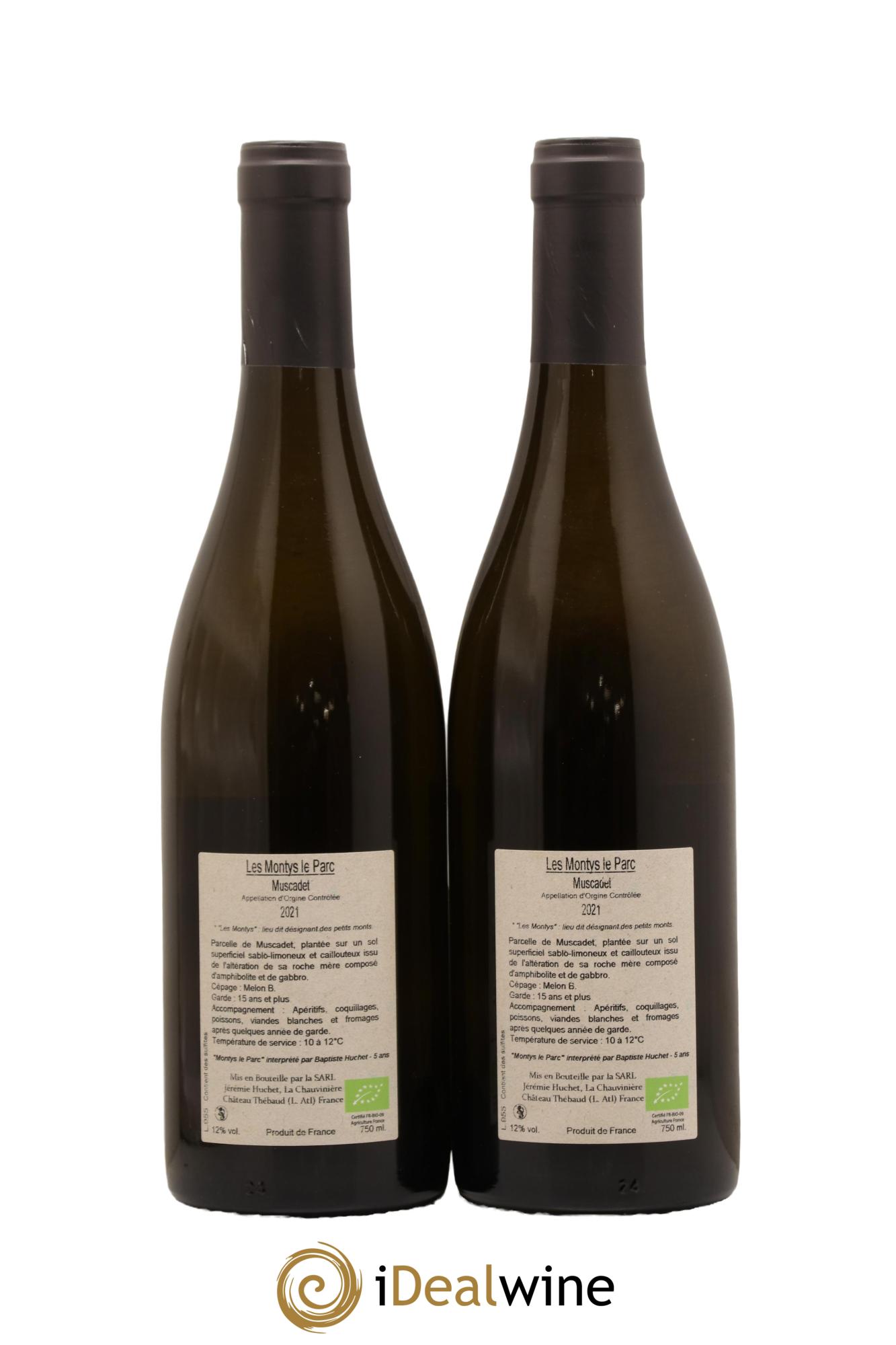 Muscadet Les Montys Le Parc Domaine de la Chauviniere 2021 - Lot de 2 bouteilles - 1