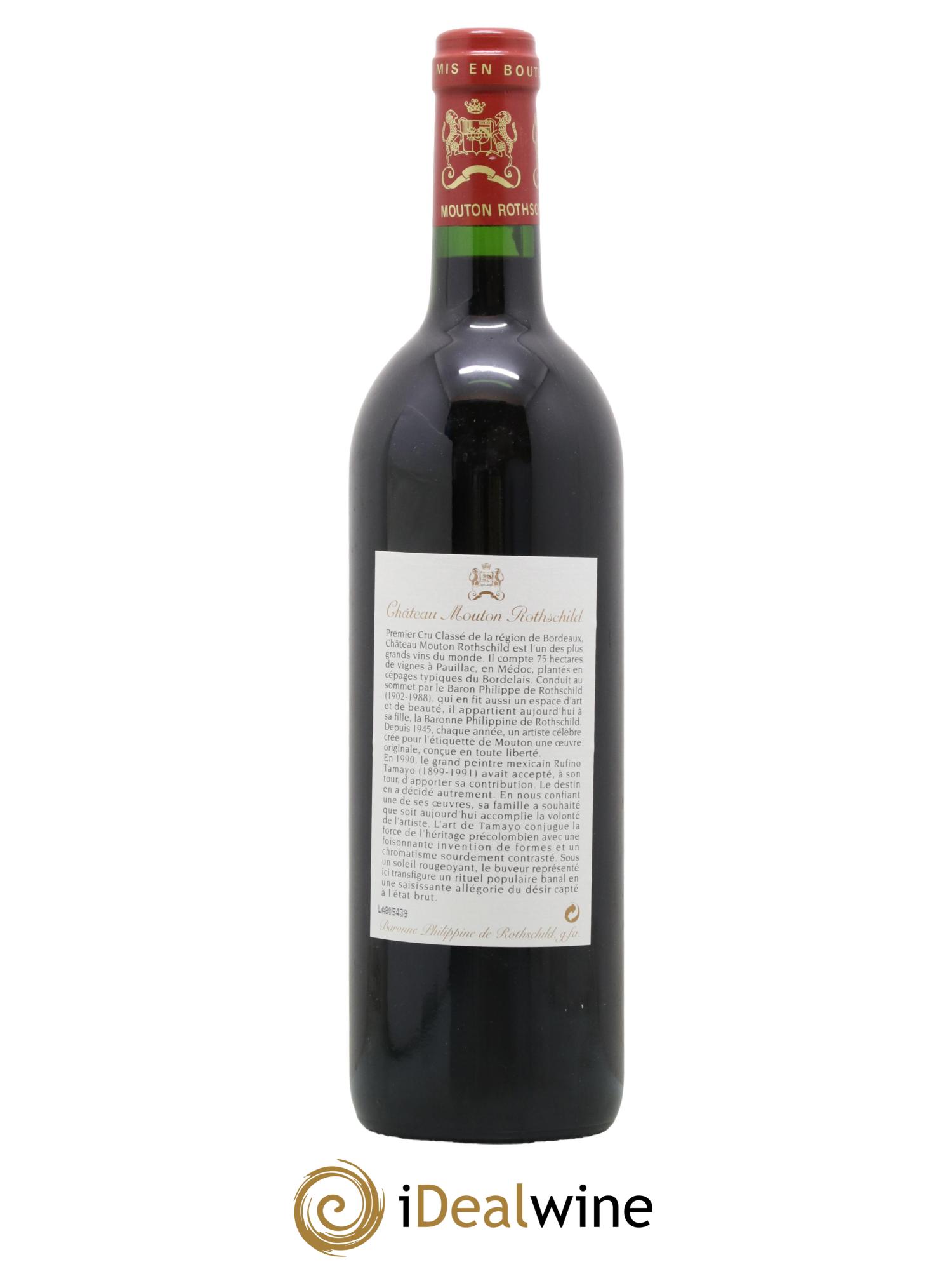 Château Mouton Rothschild 1er Grand Cru Classé 1998 - Lot de 1 bouteille - 1