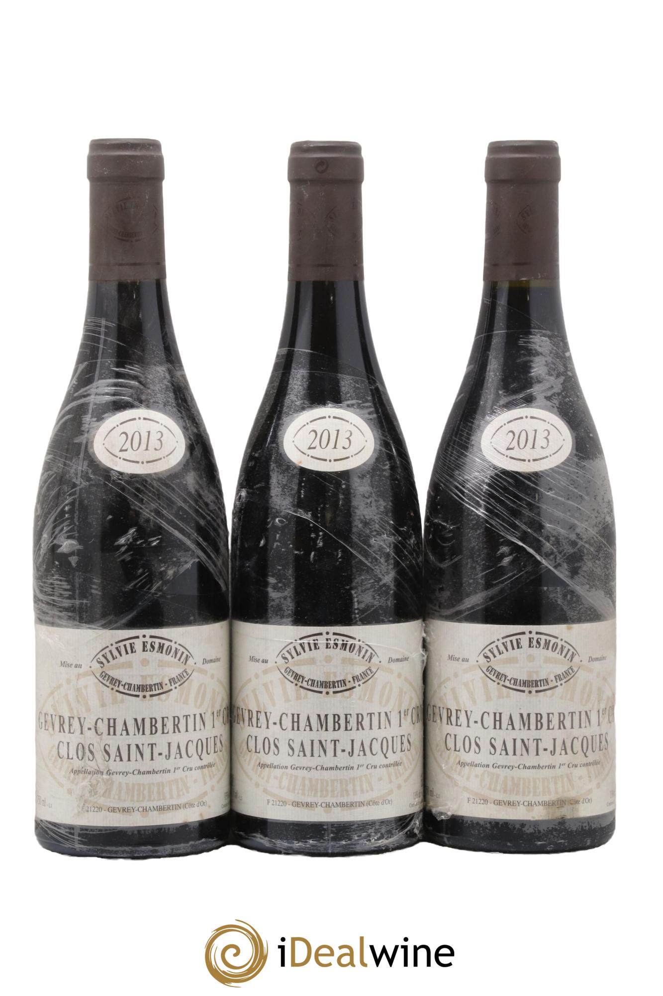 Gevrey-Chambertin 1er Cru Clos Saint Jacques Sylvie Esmonin 2013 - Lot of 3 bottles - 0