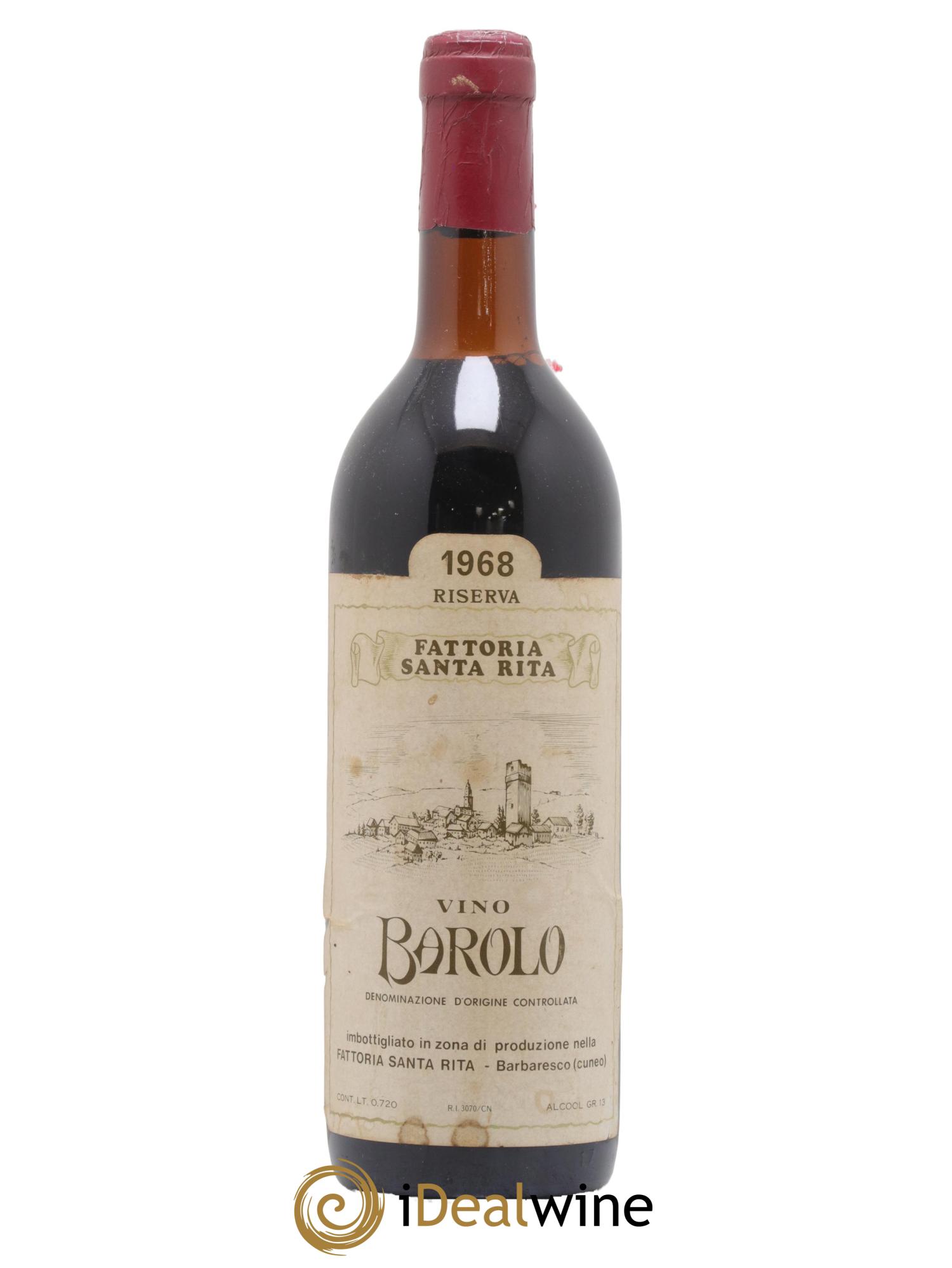 Barolo Riseva Fattoria Santa Rita 1968 - Posten von 1 Flasche - 0