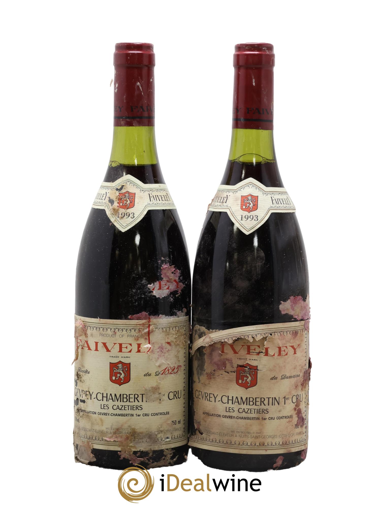 Gevrey-Chambertin 1er Cru Les Cazetiers Faiveley 1993 - Posten von 2 Flaschen - 0