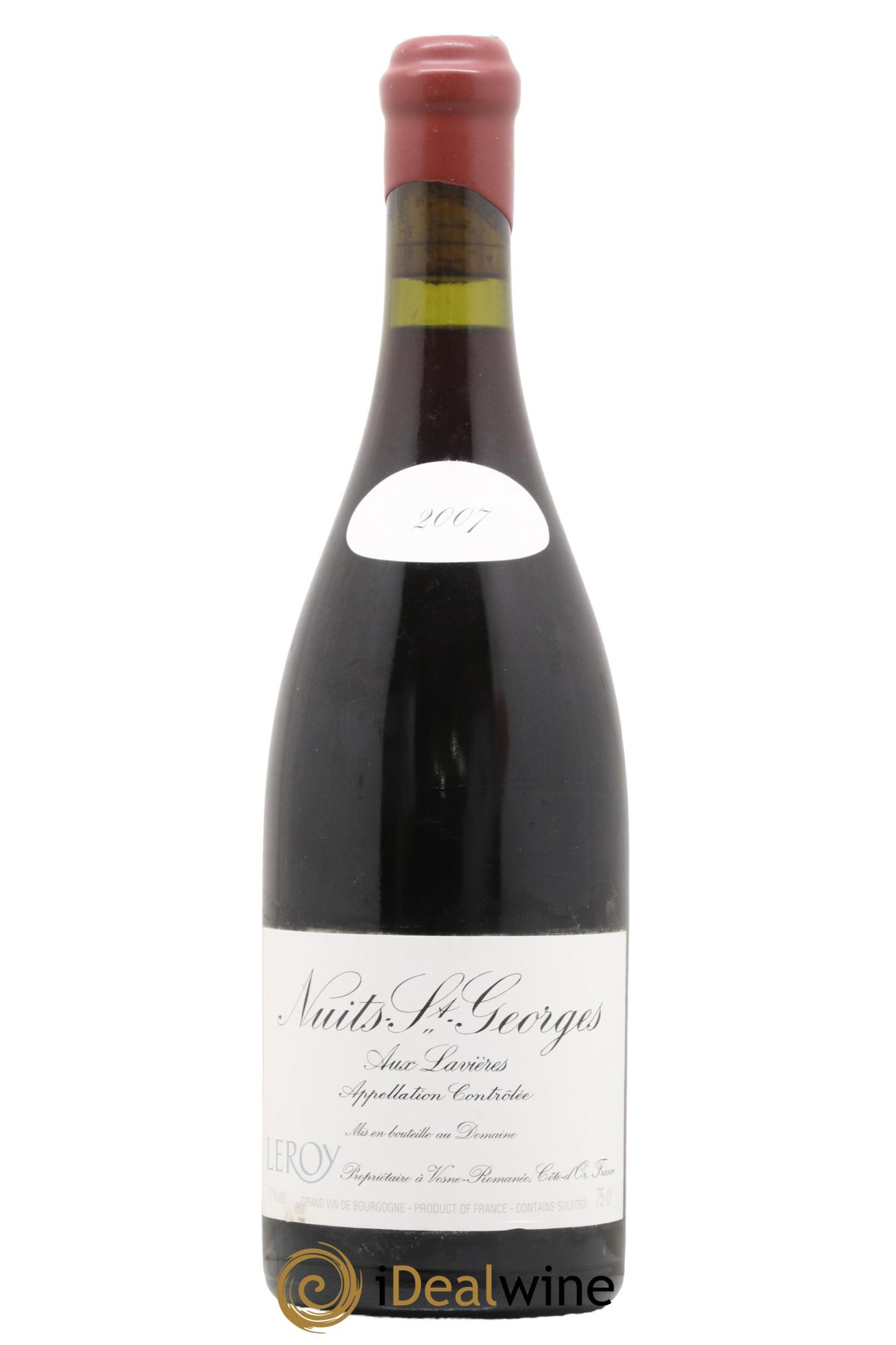 Nuits-Saint-Georges Aux Lavières Leroy (Domaine) 2007 - Lot de 1 bouteille - 0