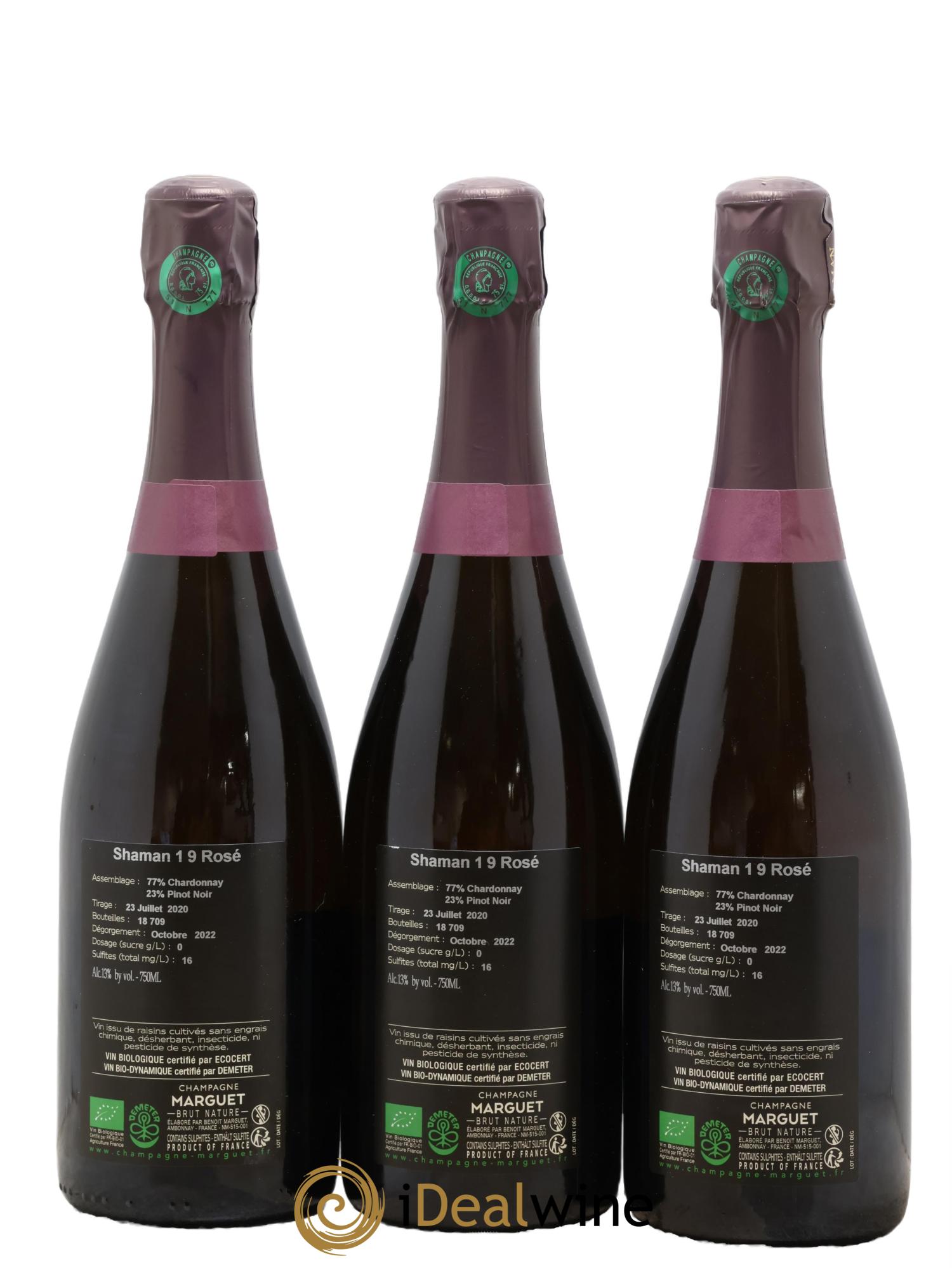 Shaman Grand Cru Brut Marguet V19 - Lotto di 3 bottiglie - 1