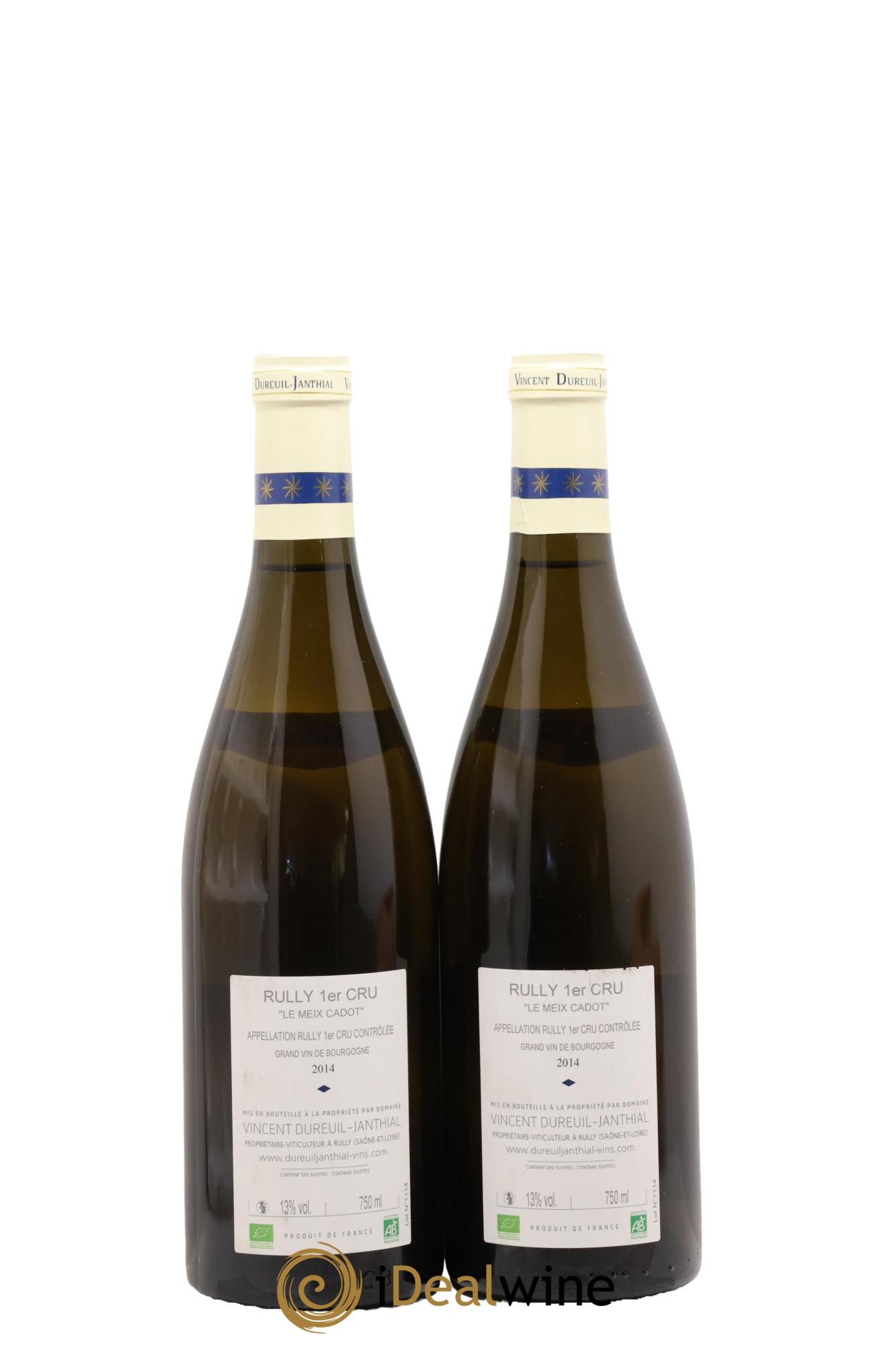 Rully 1er Cru Le Meix Cadot Vieilles Vignes Vincent Dureuil-Janthial 2014 - Lotto di 2 bottiglie - 1