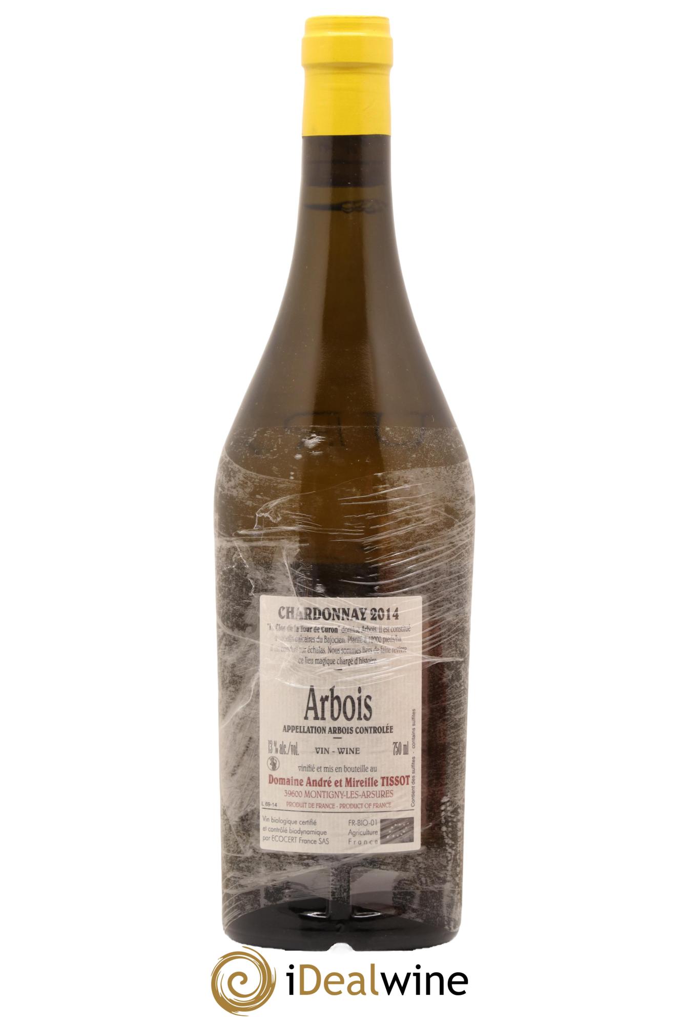 Arbois Chardonnay Le Clos de la Tour de Curon Bénédicte et Stéphane Tissot 2014 - Posten von 1 Flasche - 1