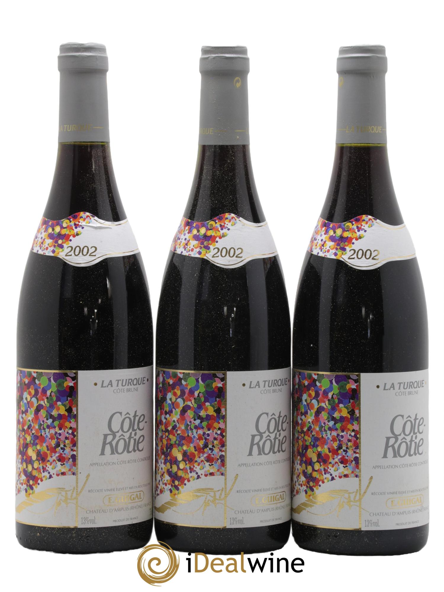 Côte-Rôtie La Turque Guigal 2002 - Lot de 3 bouteilles - 0